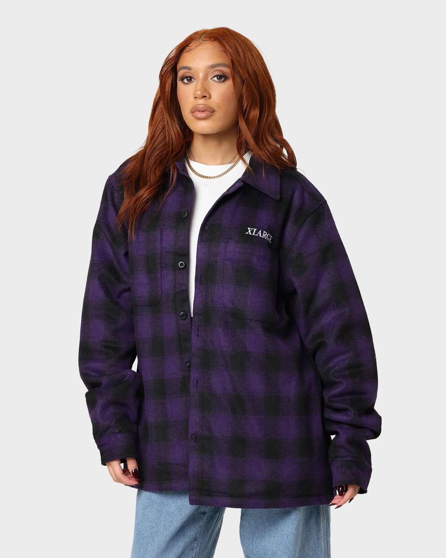 X-Large Rip Jacket Black/Purple Comfort Fit Silhouette Debit