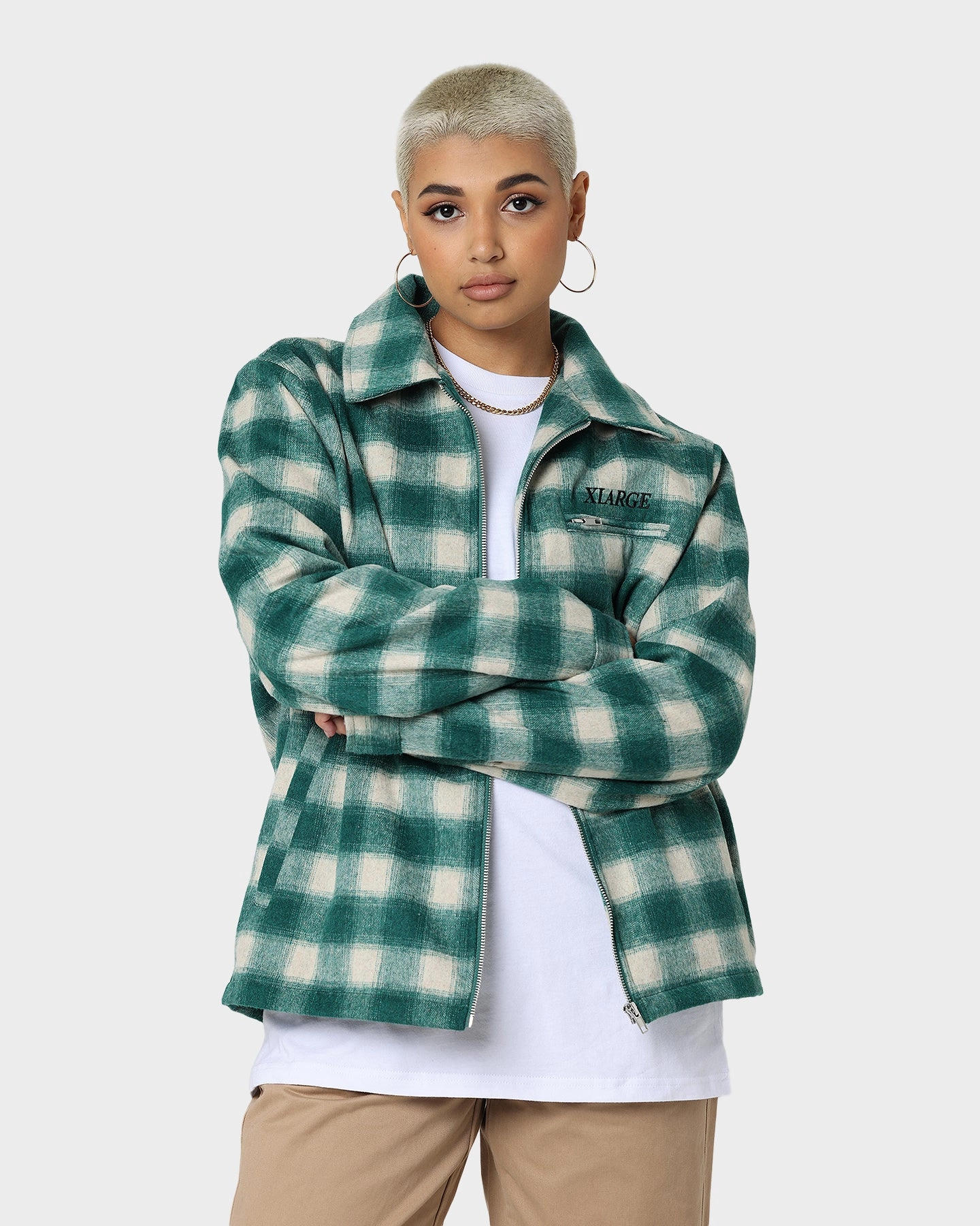 X-Large Slash Jacket Green Double Stitched Seams