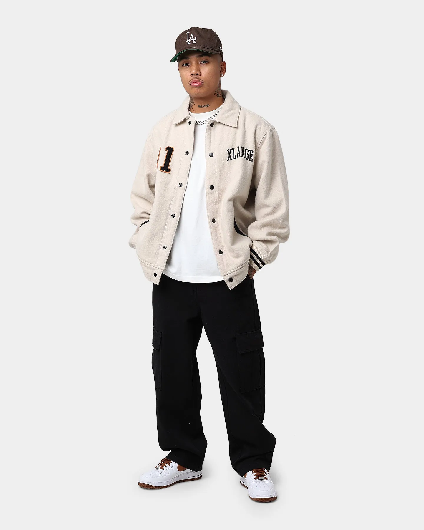 Compact Packable Status XLARGE Varsity Club Jacket Grey