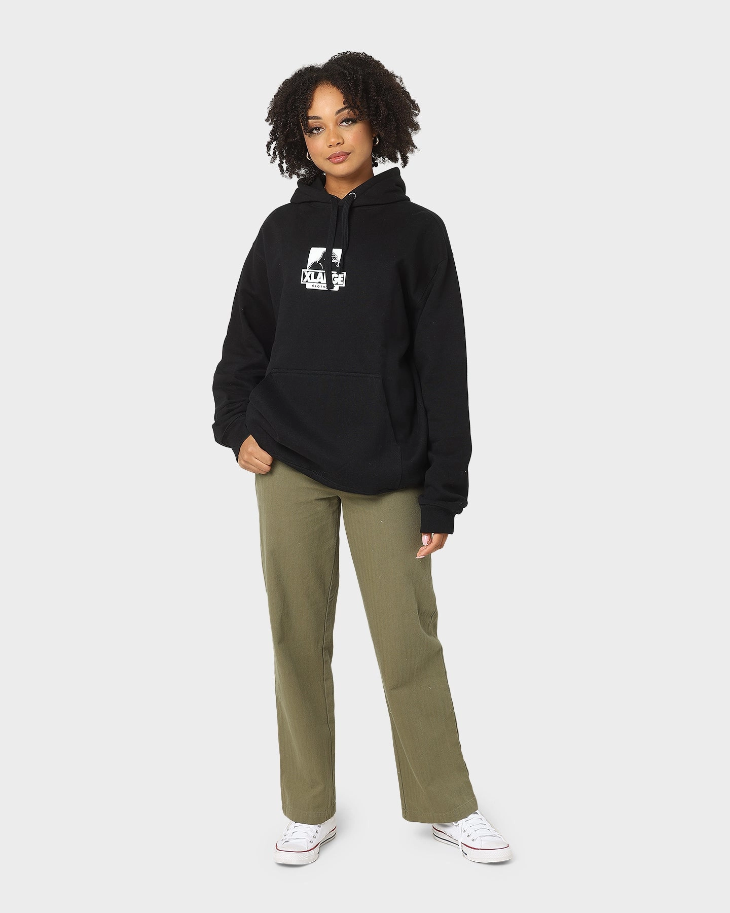 XLARGE 91 Hoodie Black/White museum Winter Layers