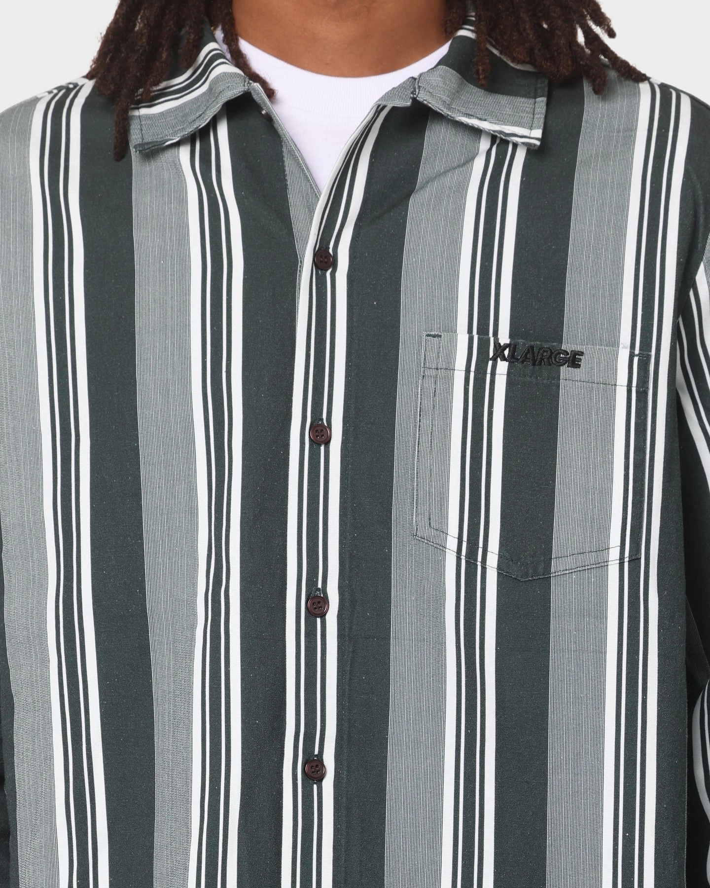 Pullover XLARGE Life Long Sleeve Shirt Green/White