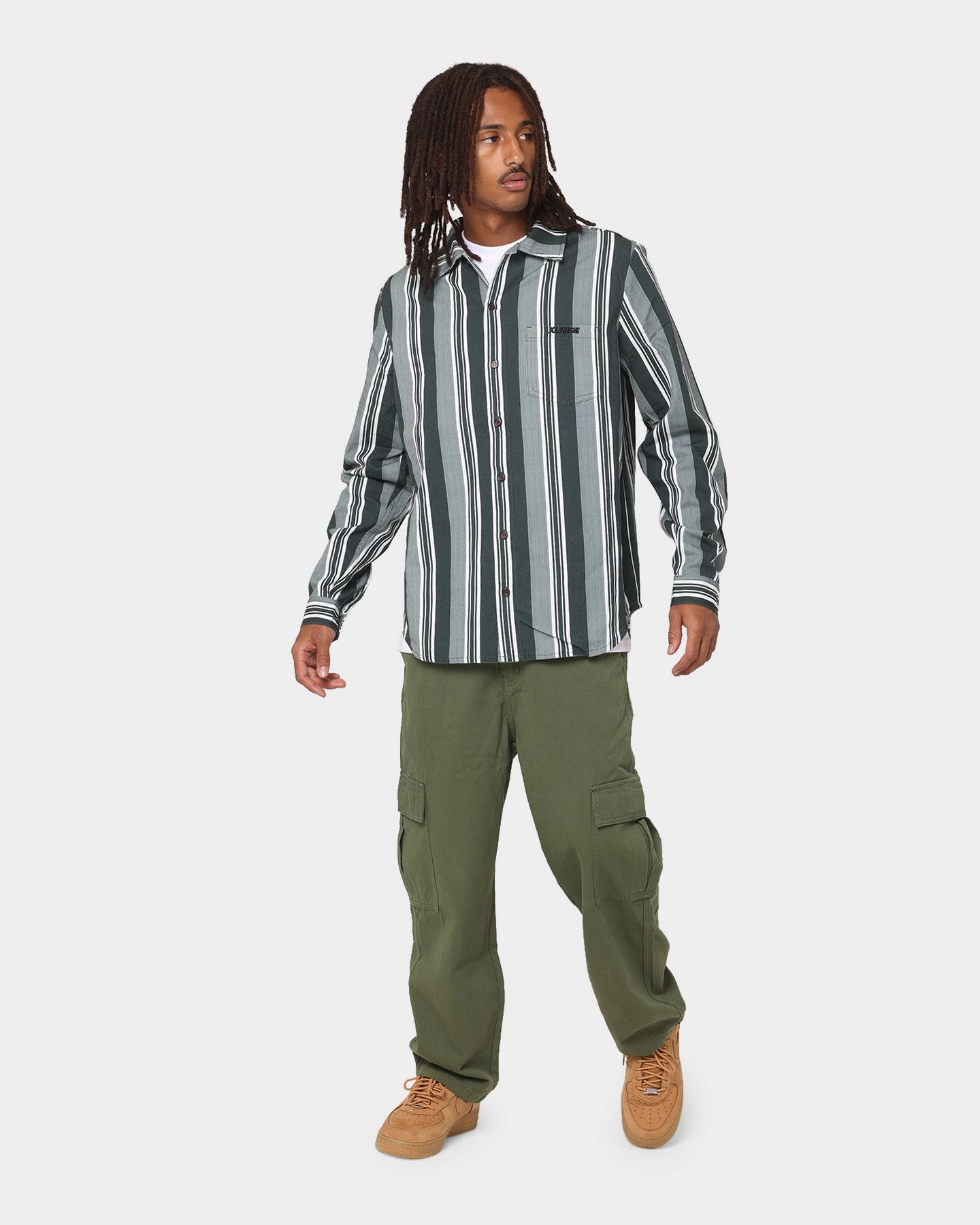 Value for Money XLARGE Life Long Sleeve Shirt Green/White