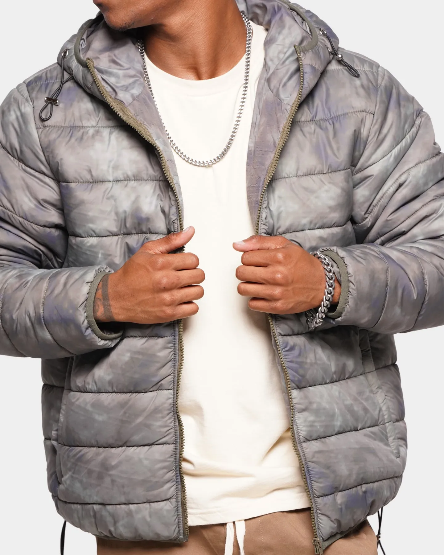 Business Meeting Office Look XXIII Camo Puffer Jacket Camo