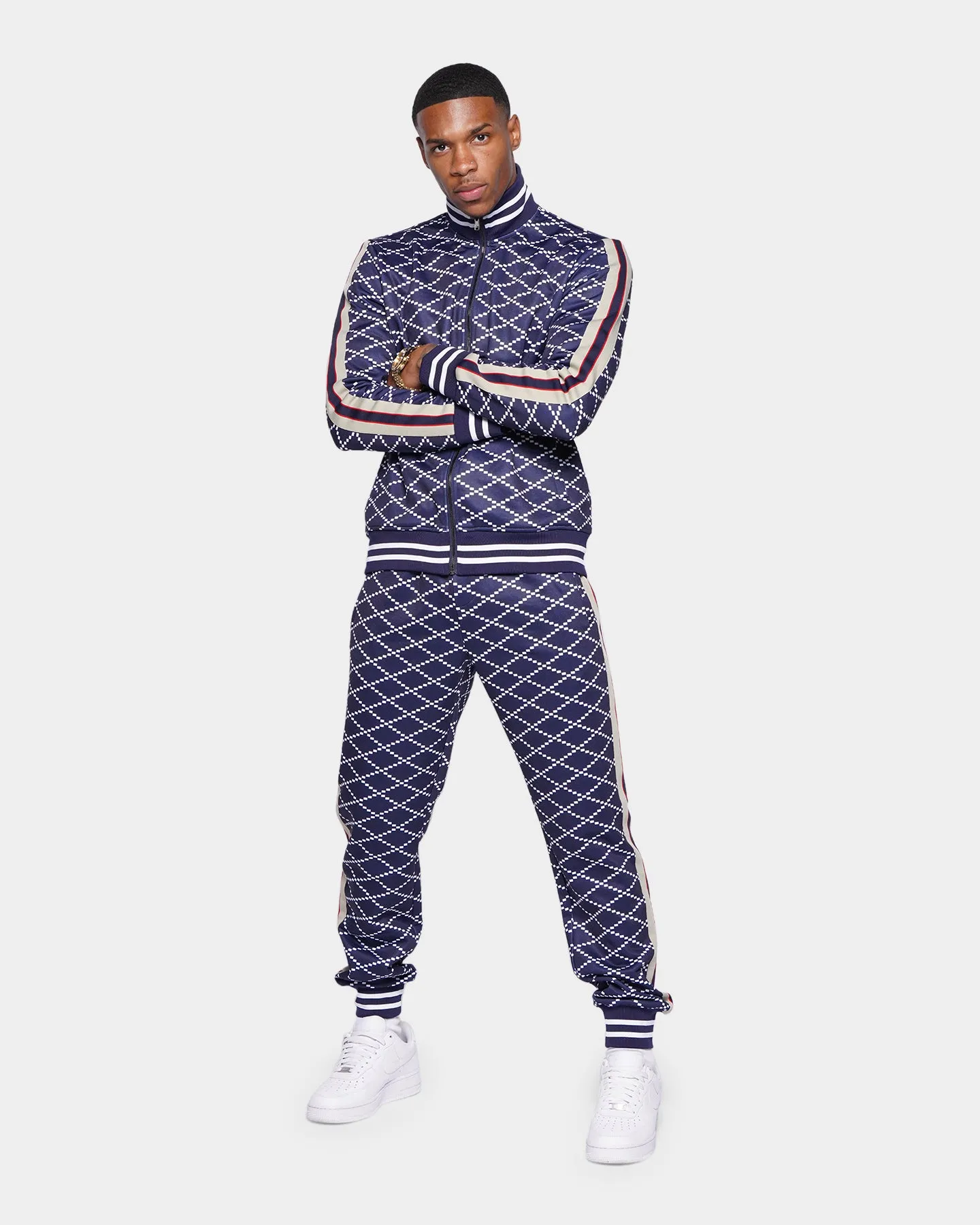 XXIII Palma Track Jacket Blue Multi Panel Construction