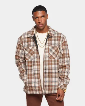 XXIII Soren Plaid Bomber Jacket Brown Compression Friendly Fit Choice