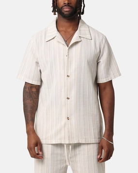 XXIII Alejandro Button Up Shirt Cream/Tan Formal Elegance