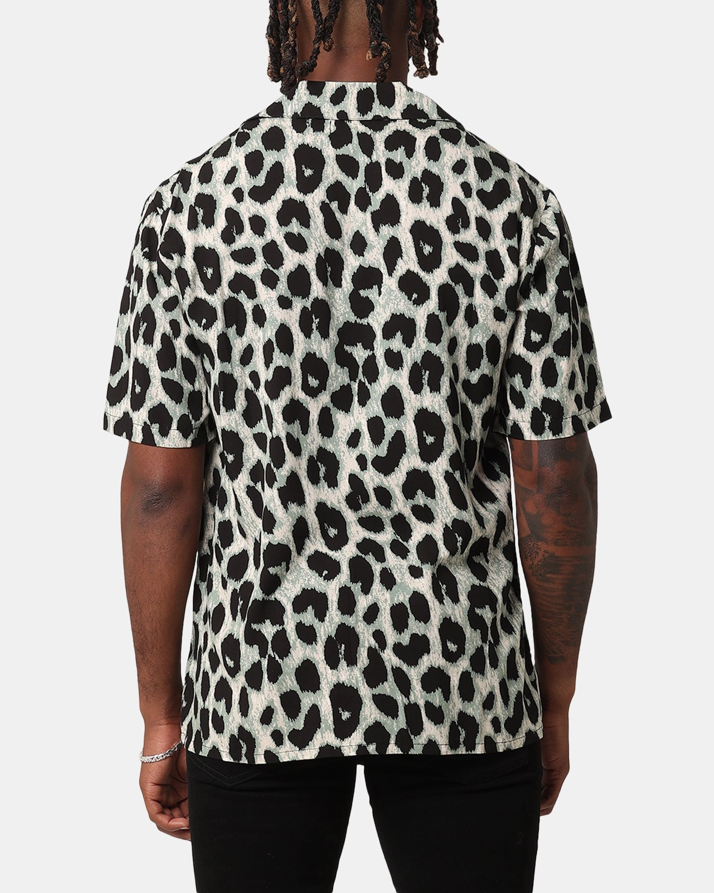 XXIII Animal Button Up Shirt Green Versatile Layering Bold Prints