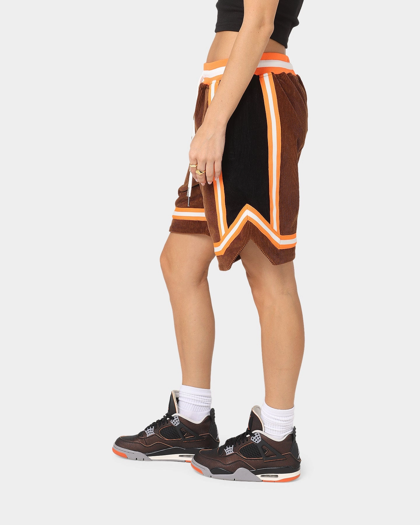 Basic Stretch Printed design XXIII Arklow Corduroy Basketball Shorts Brown