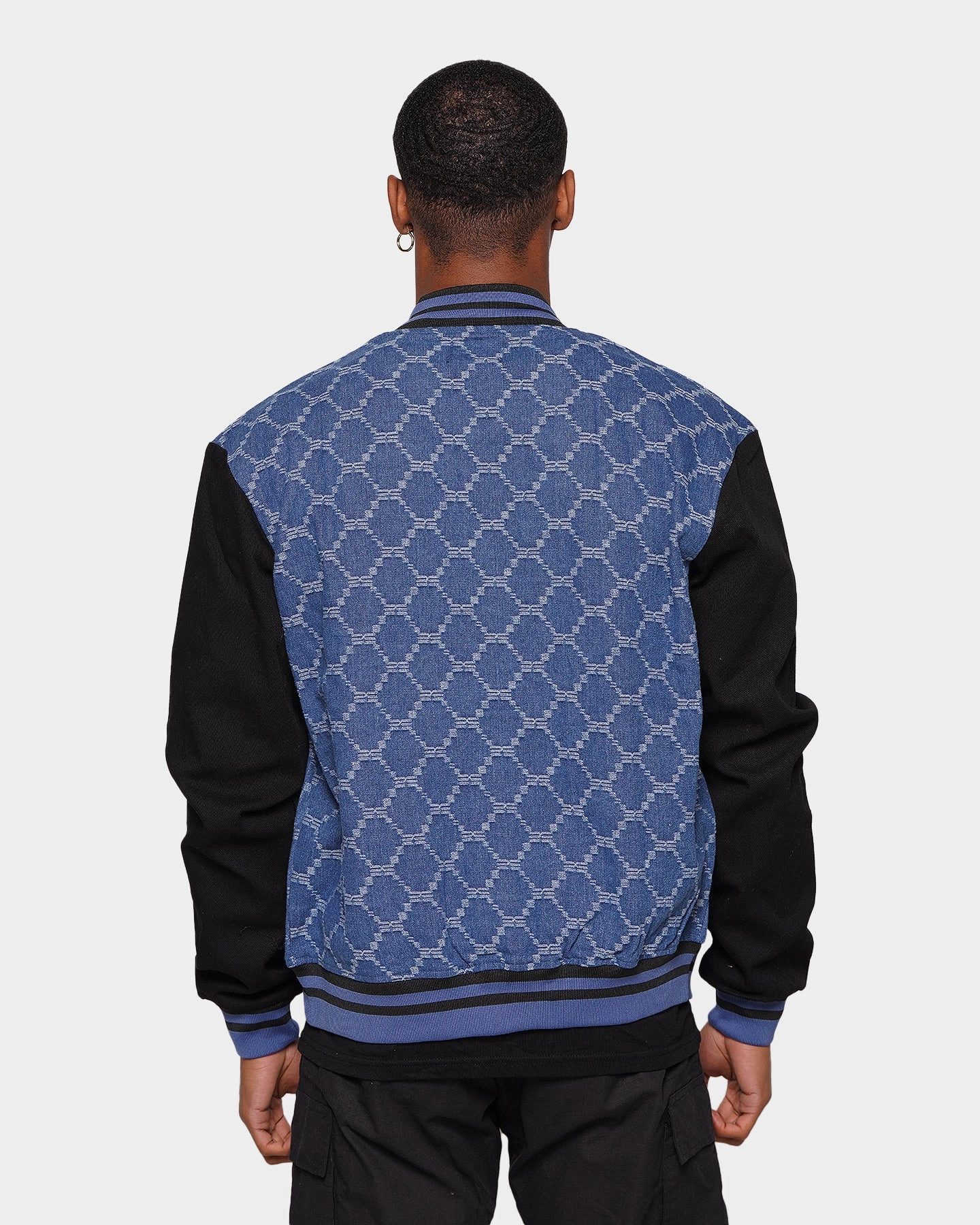 XXIII Athy Denim Baseball Jacket Blue/White Engineer