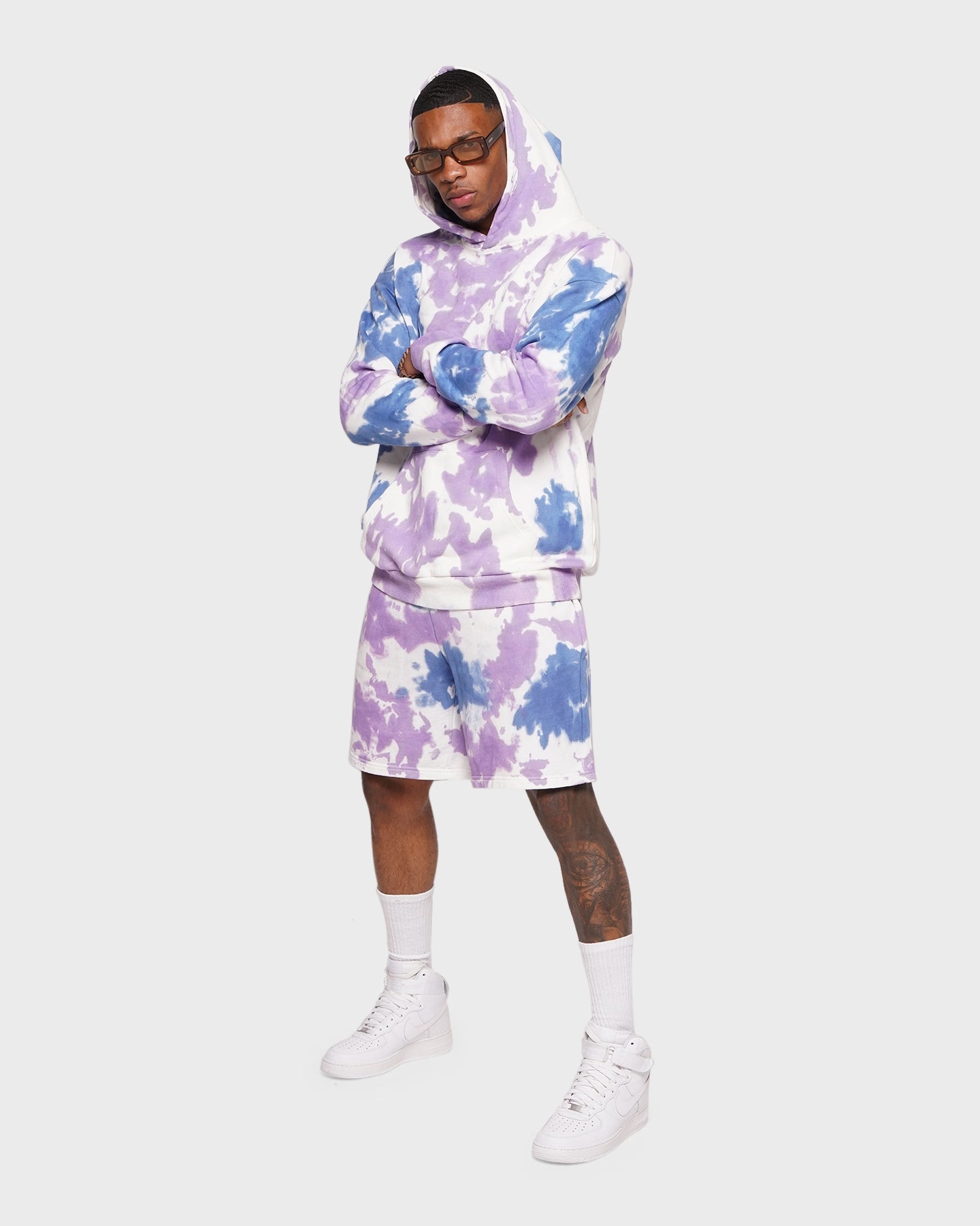 picnic clothes Workout Ready Design XXIII Azle Tie Dye Shorts Multi