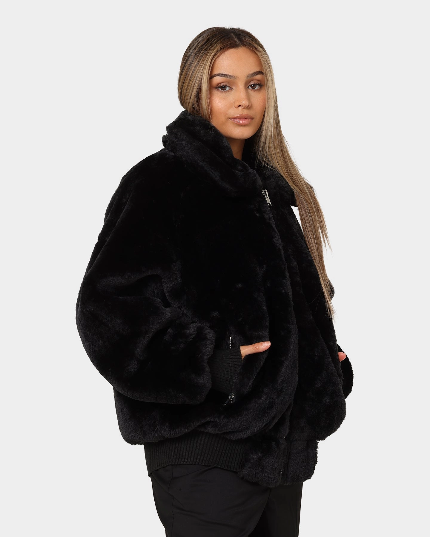 Durable Quality XXIII Baller Fur Jacket Black