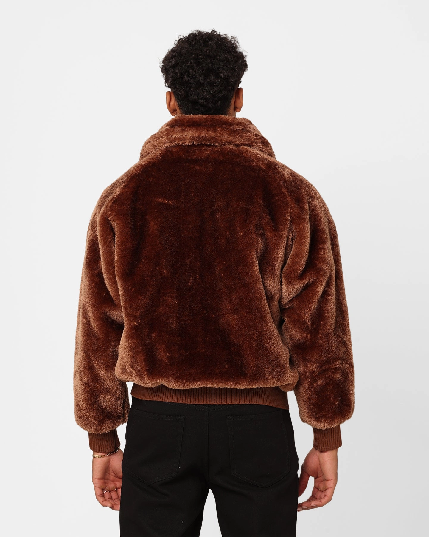 Noise Free Movement Retro XXIII Baller Fur Jacket Brown