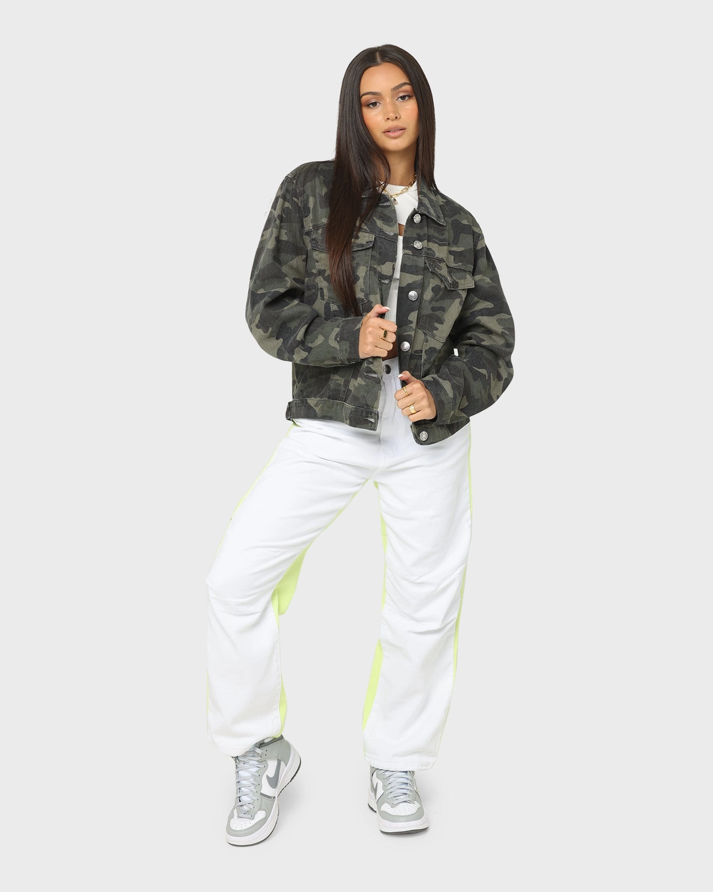 XXIII Brittany Nineties Baby Jacket Camo Padded collar Softshell Outer Layer