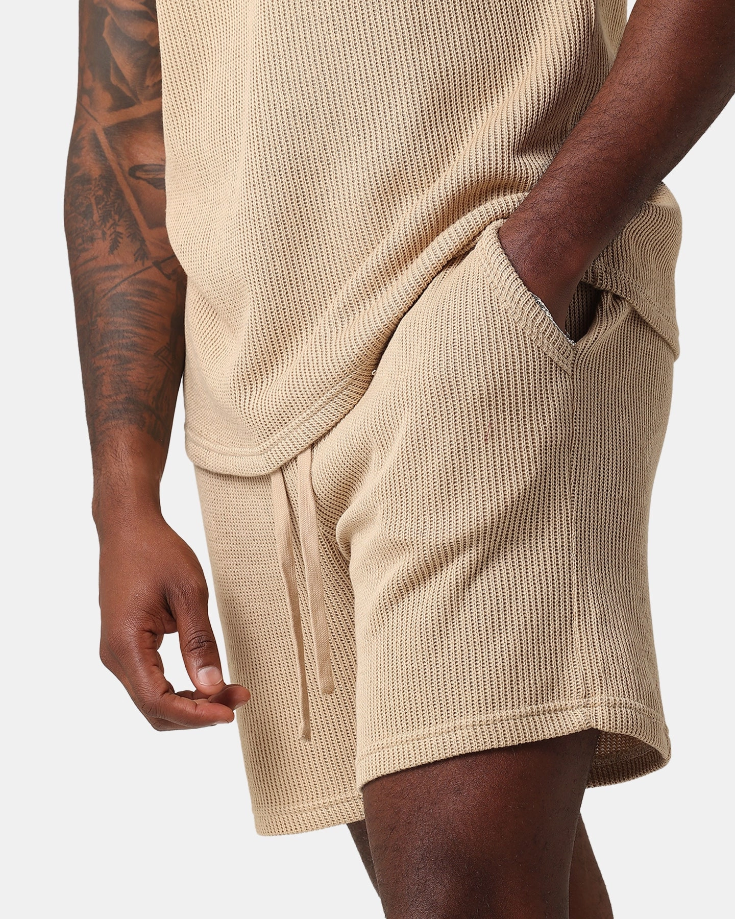 XXIII Broad Knit Shorts Tan water sports clothing