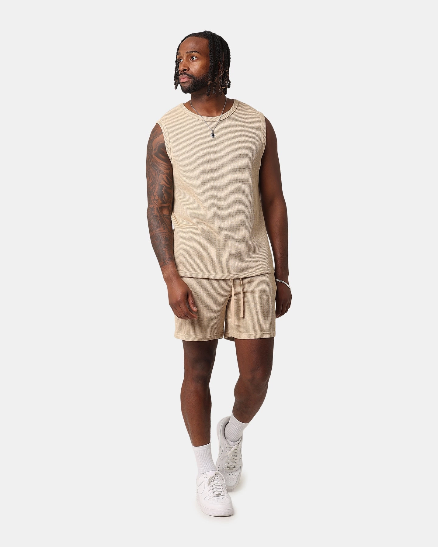 XXIII Broad Knit Shorts Tan Quick Absorption