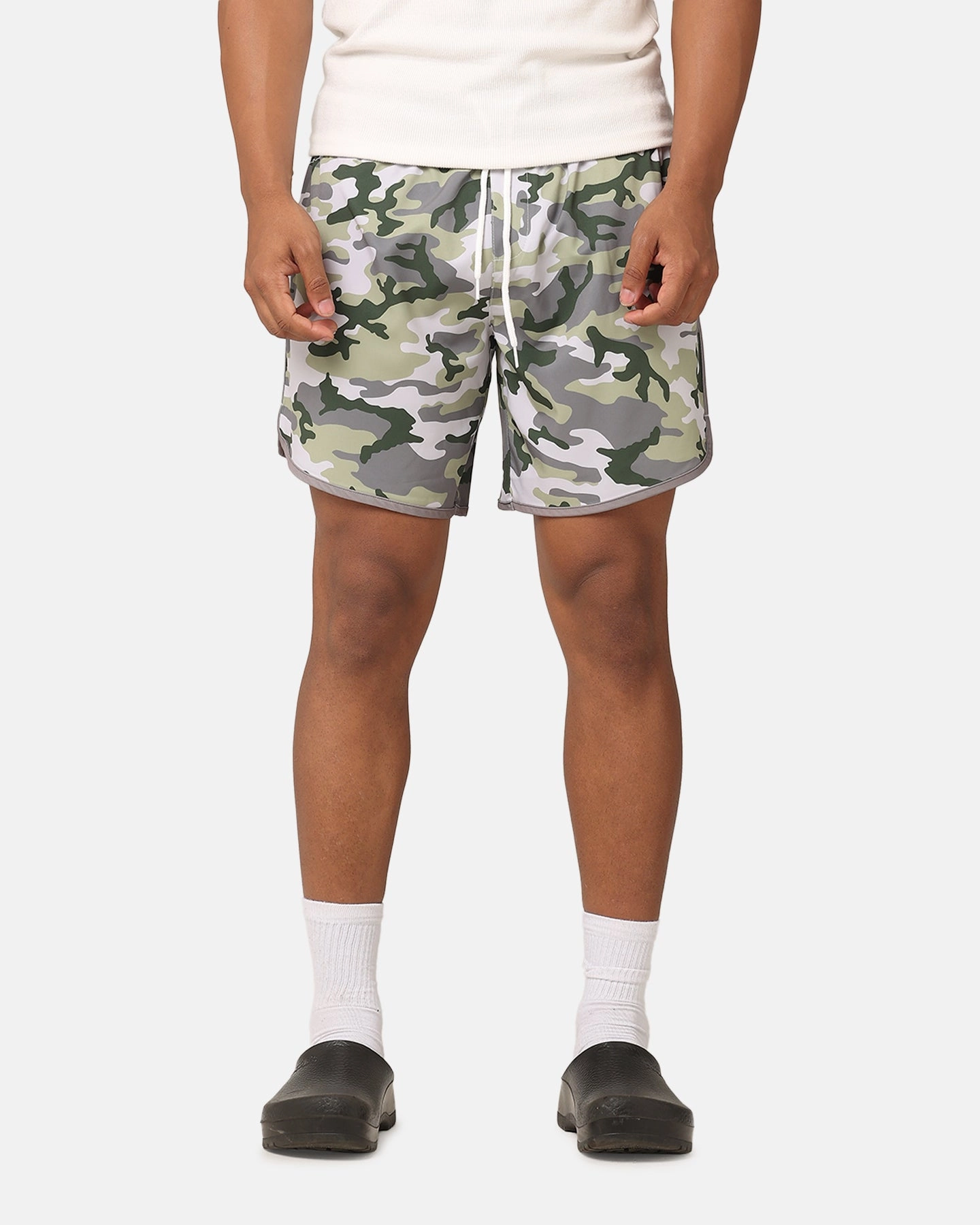 XXIII Camo Swim Shorts Neon Camo Minimalist Style