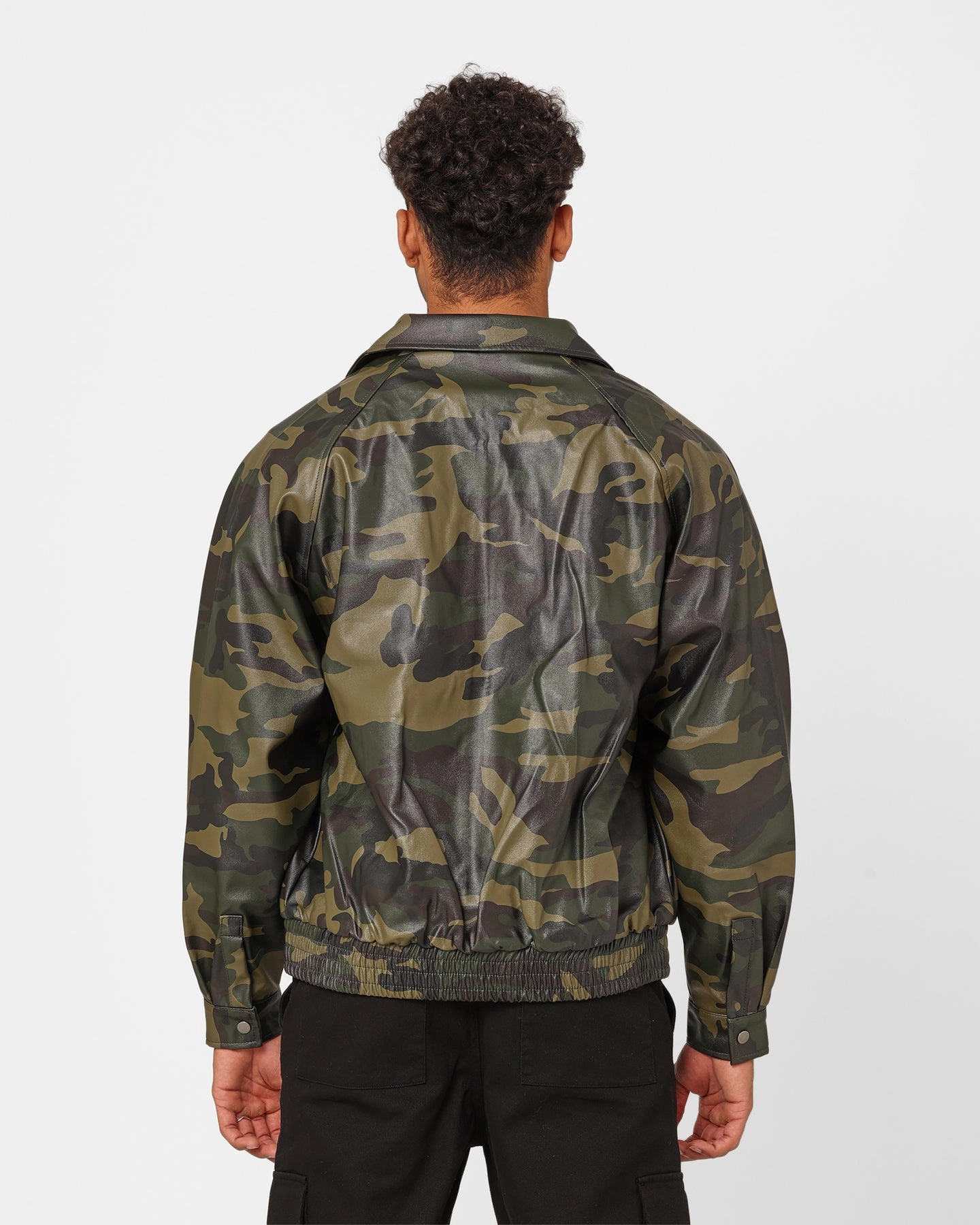 Poise XXIII Cillian Camo PU Leather Jacket Camo