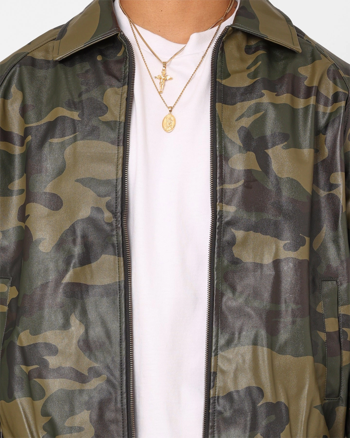 XXIII Cillian Camo PU Leather Jacket Camo Discover