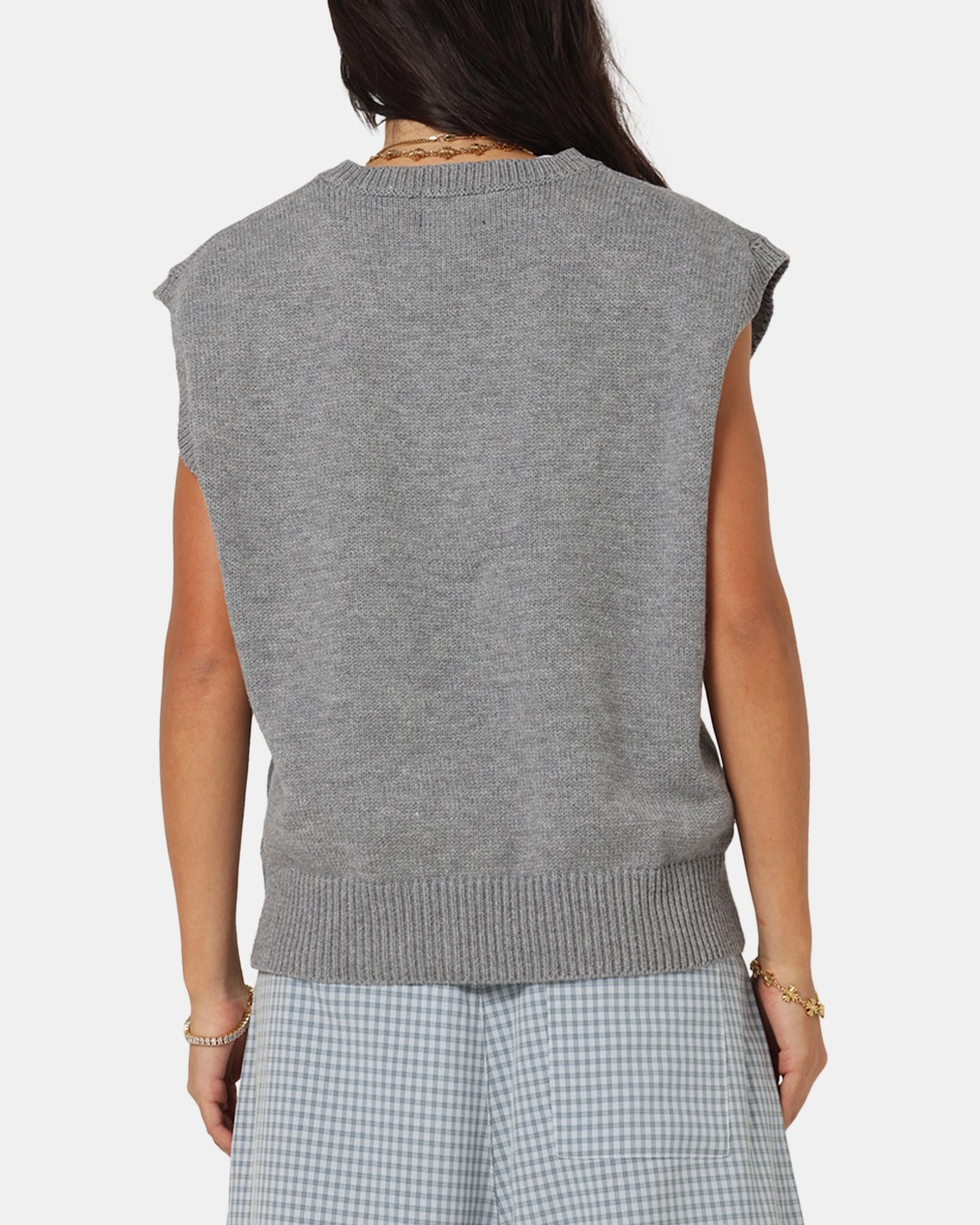 Risk XXIII Cropped Sweater Vest Grey