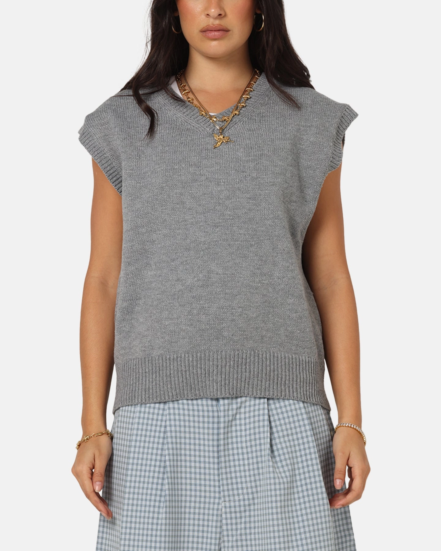 Antiperspirant XXIII Cropped Sweater Vest Grey