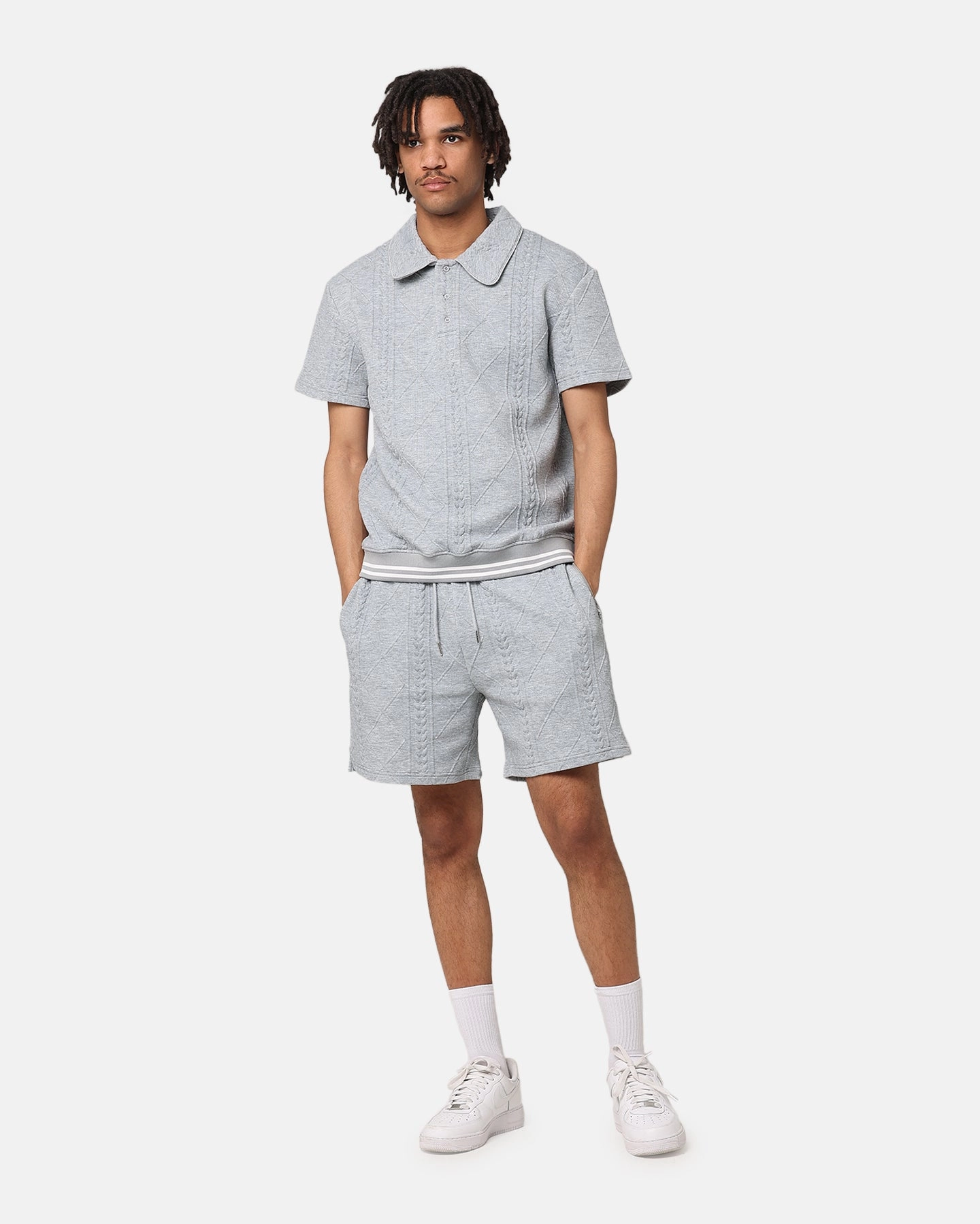Lightweight Material XXIII Danny Knit Polo Shirt Grey
