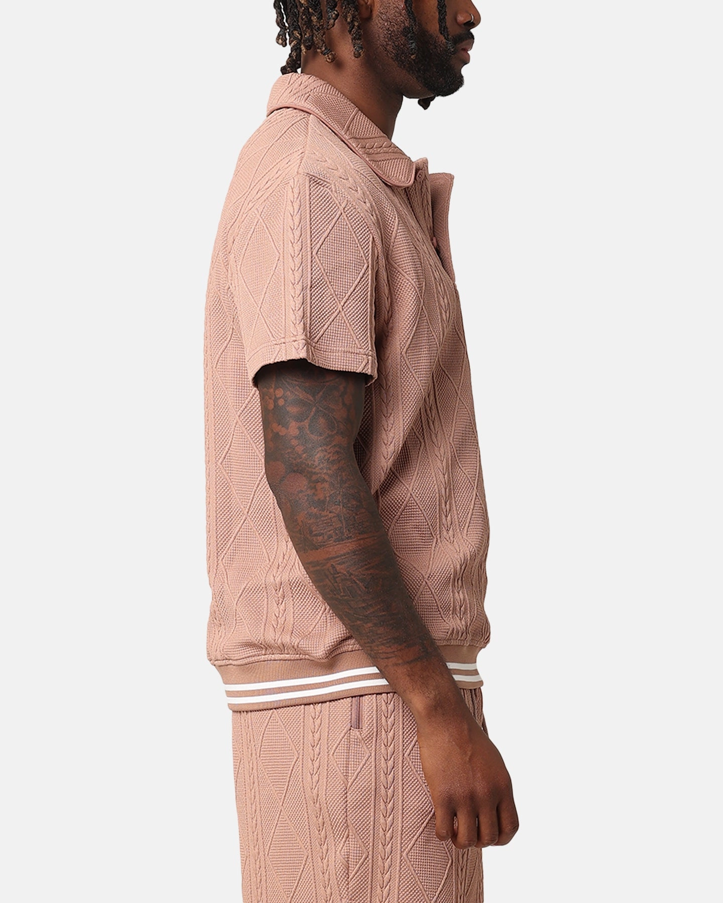 XXIII Danny Knit Polo Shirt Mocha Sporty Elegance