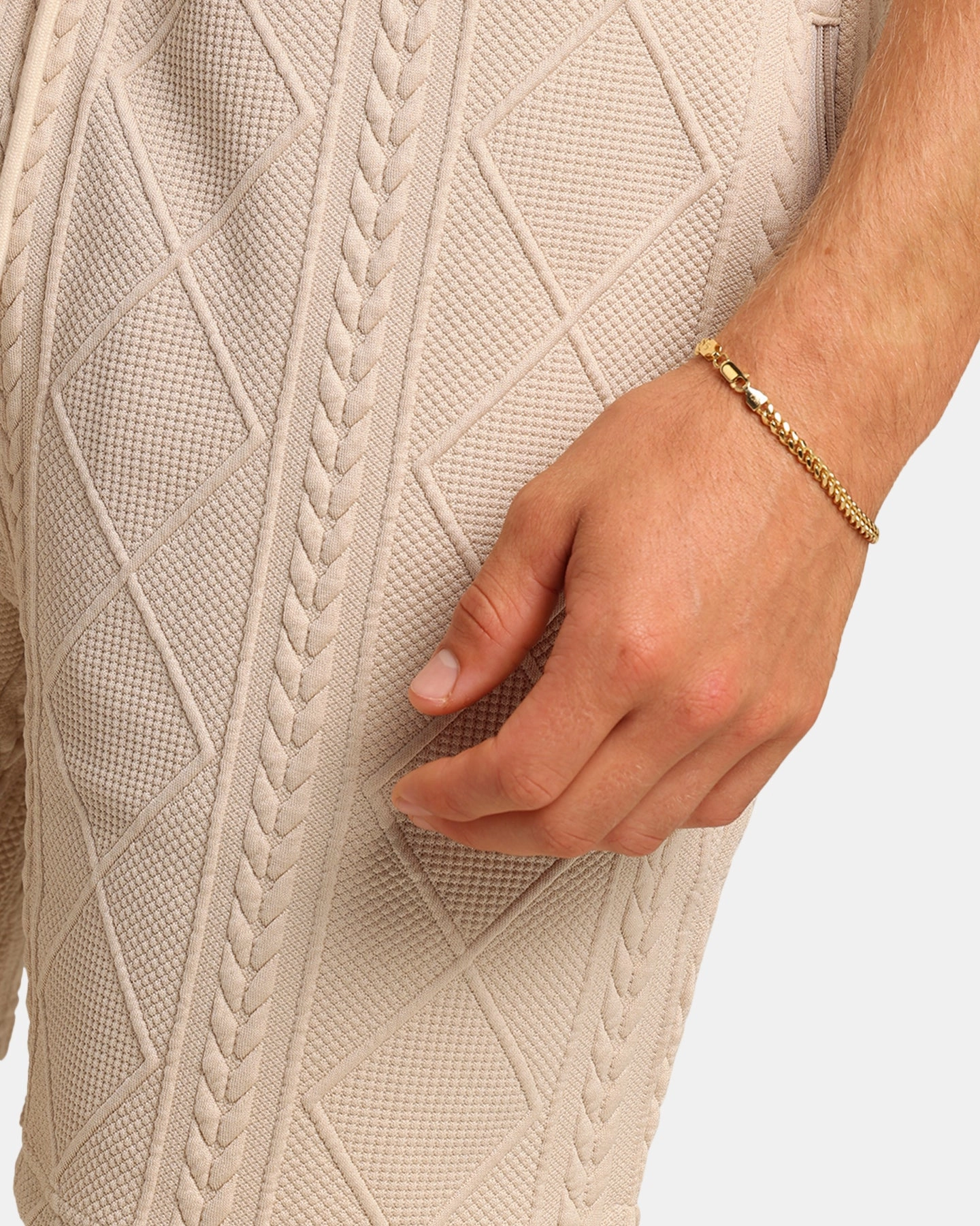 XXIII Danny Knit Shorts Beige ReflectiveAccents