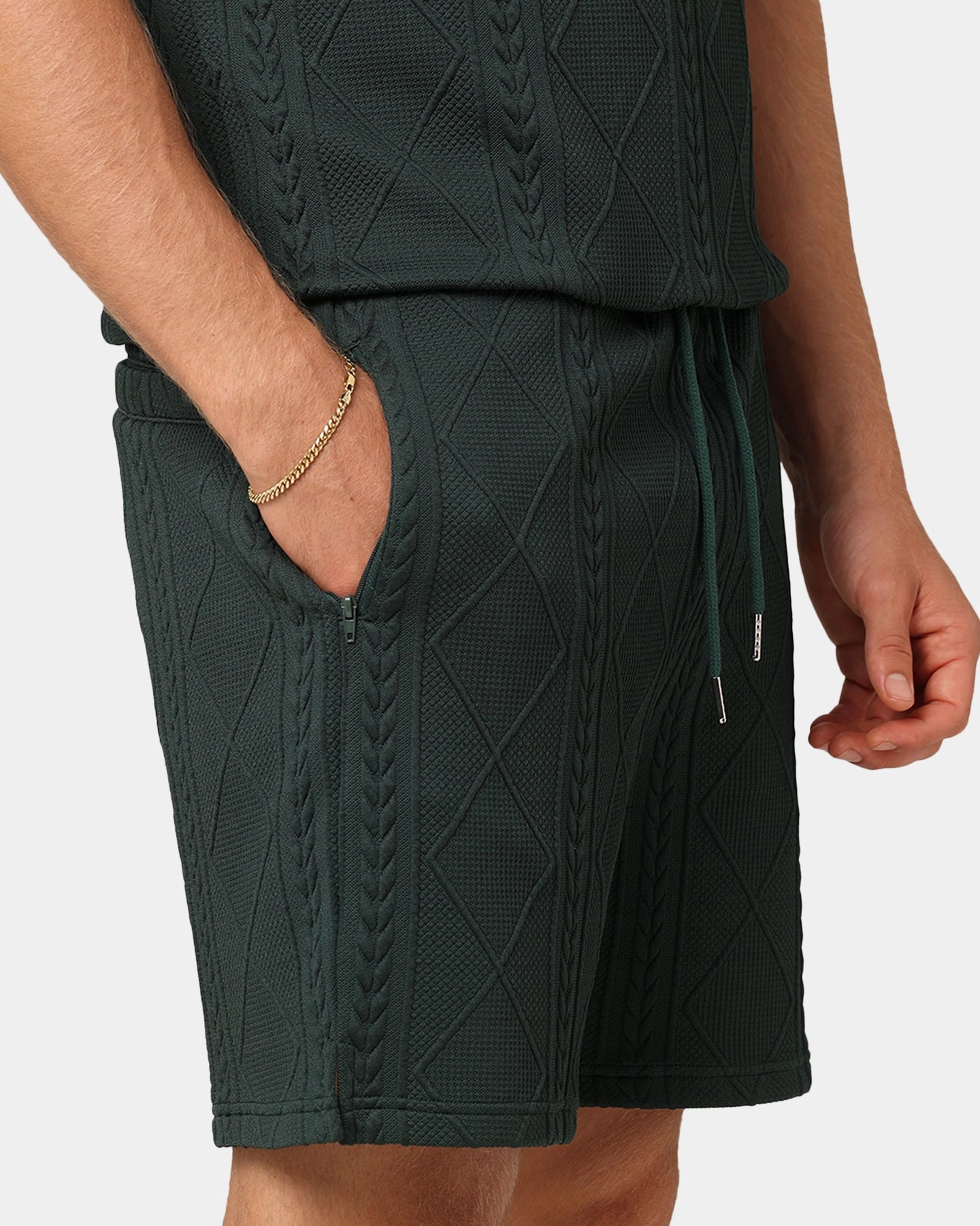 Fresh Day XXIII Danny Knit Shorts Deep Green