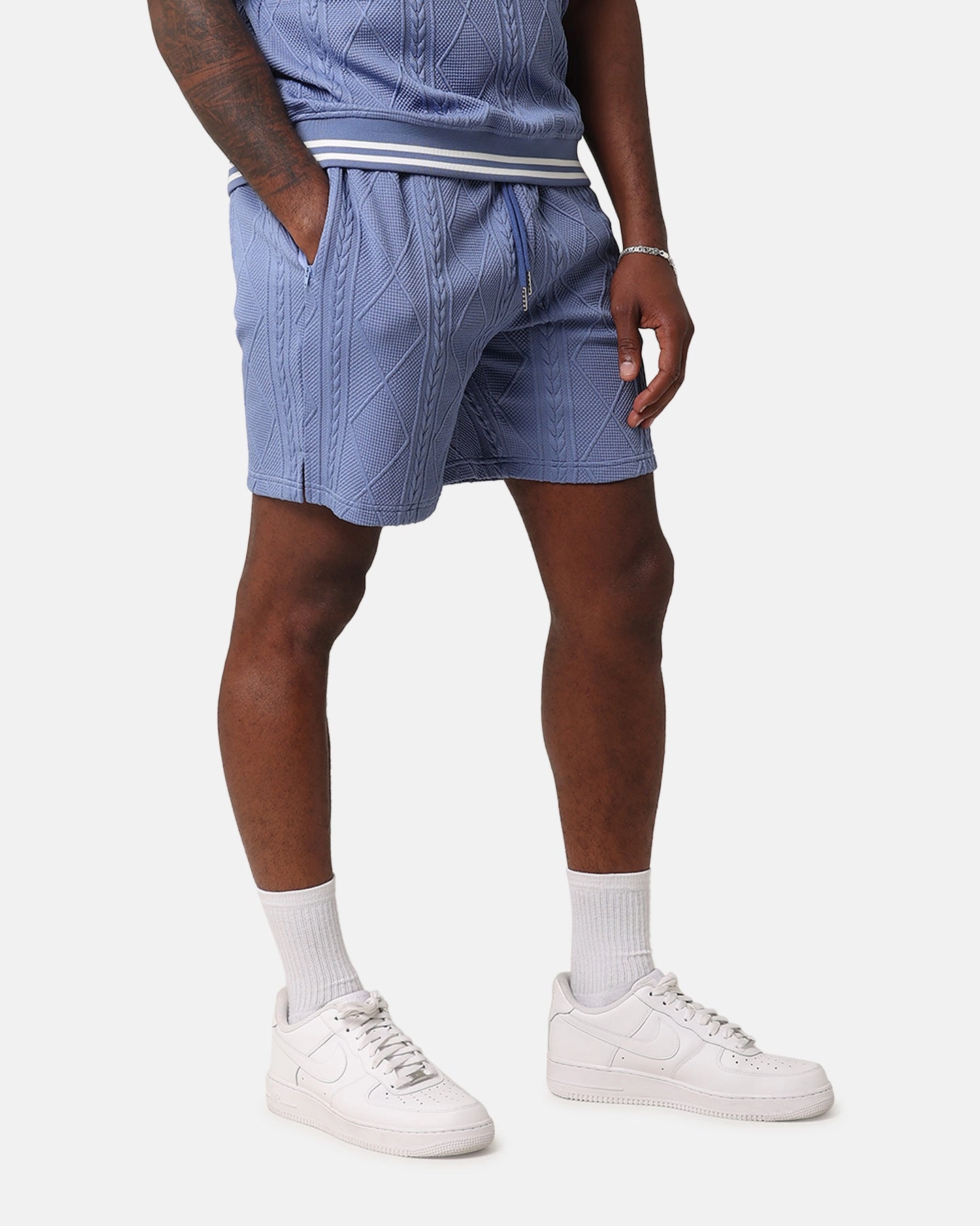 cool tones XXIII Danny Knit Shorts Floral Blue