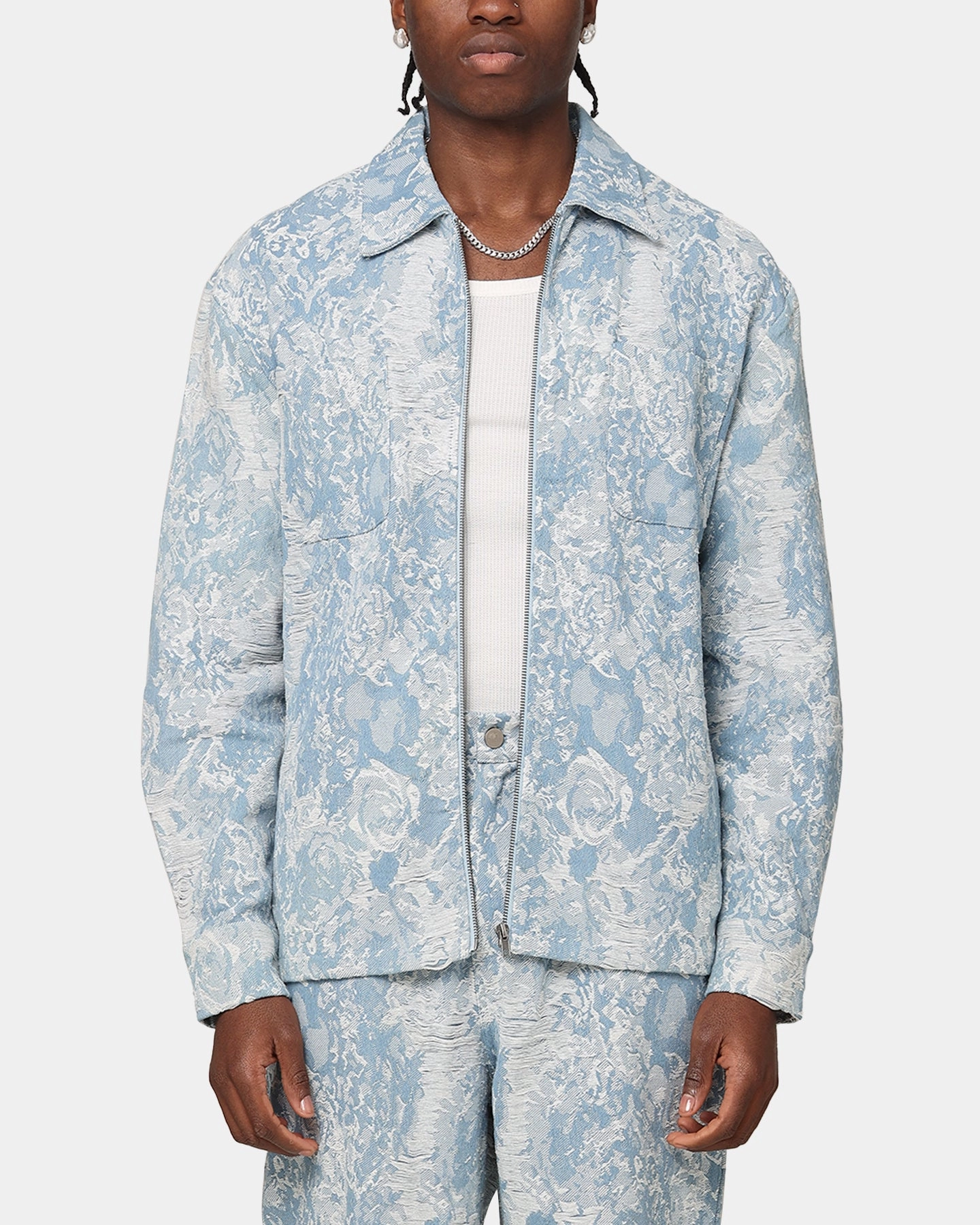 XXIII Denim Jacquard Jacket Pacific Blue Oil