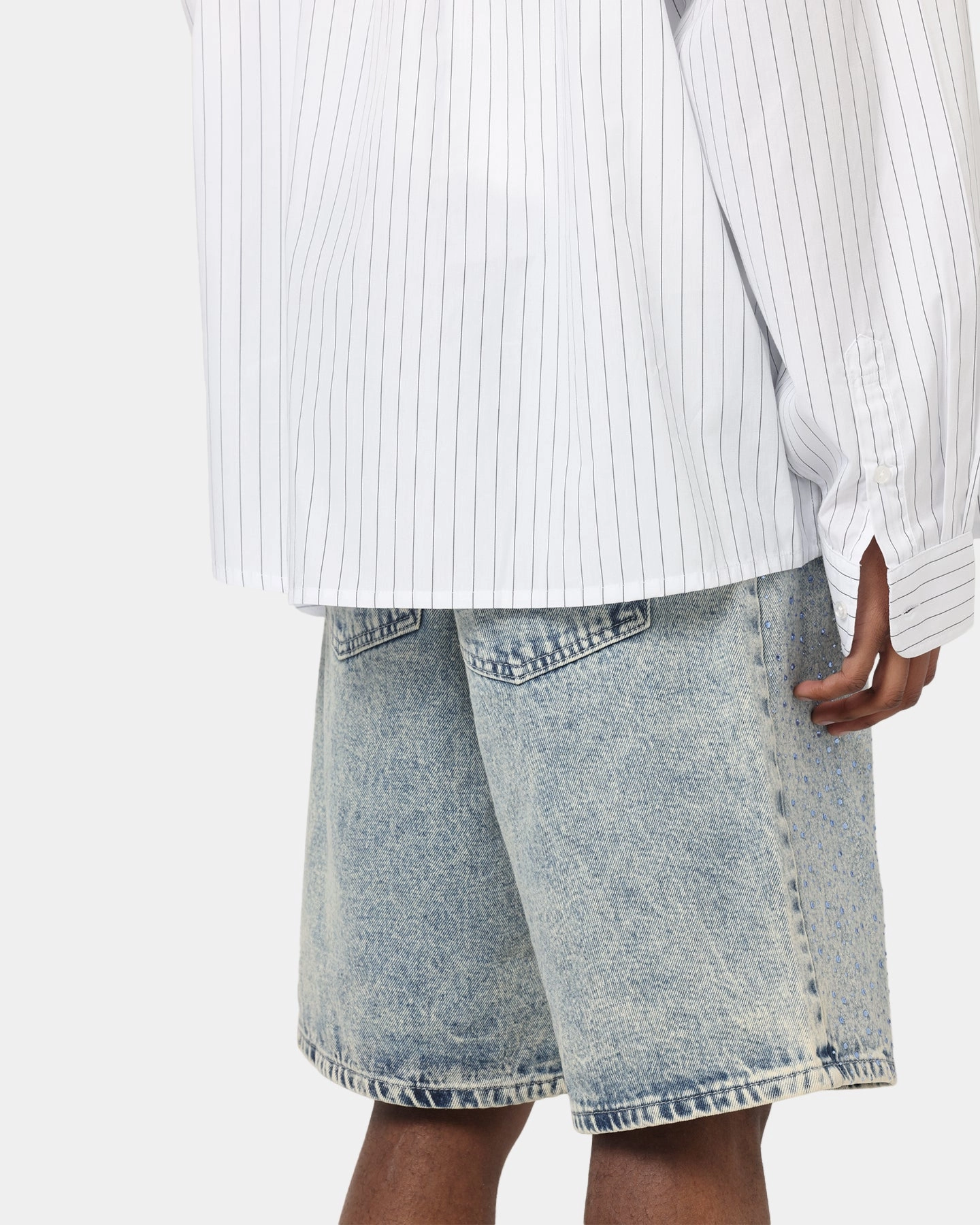 cyclists Regular Fit XXIII Diamond Buckle Back Jorts Blue Stonewash