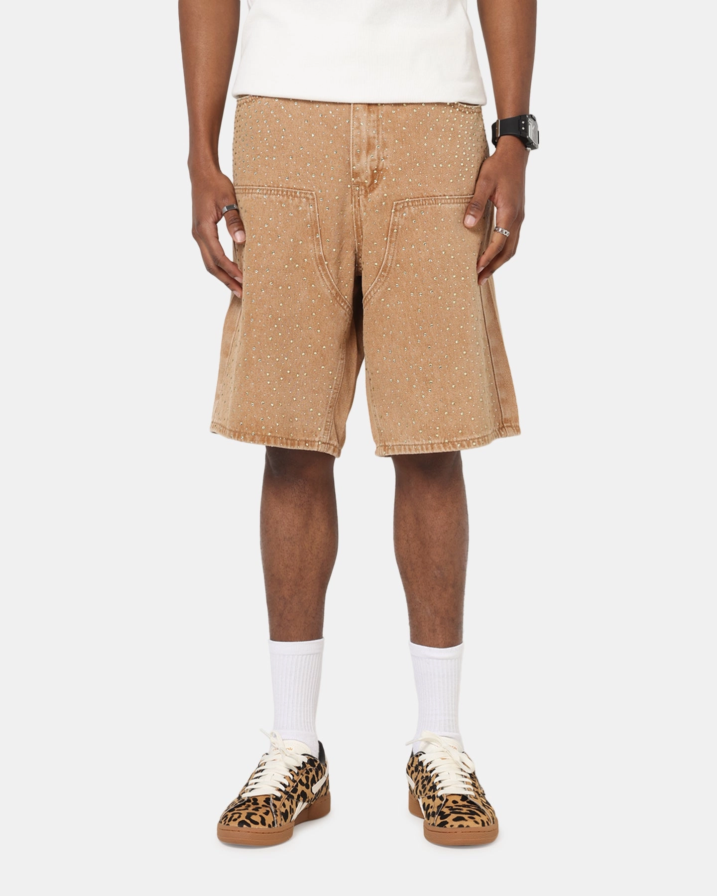 Lounge Ready Classic Cut XXIII Diamond Buckle Back Jorts Vintage Sand