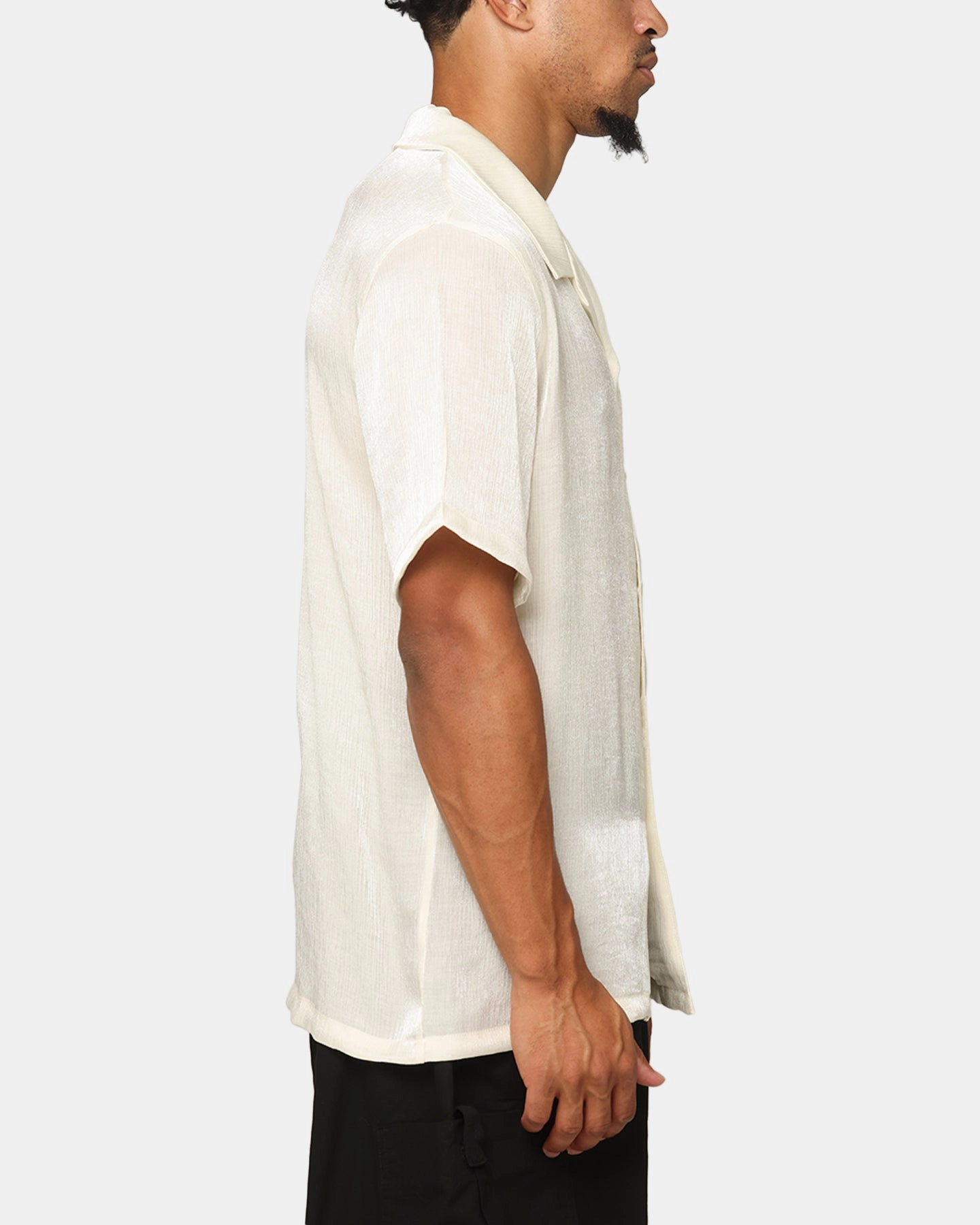 XXIII Diamond Button Up Shirt Off White Edgy Design