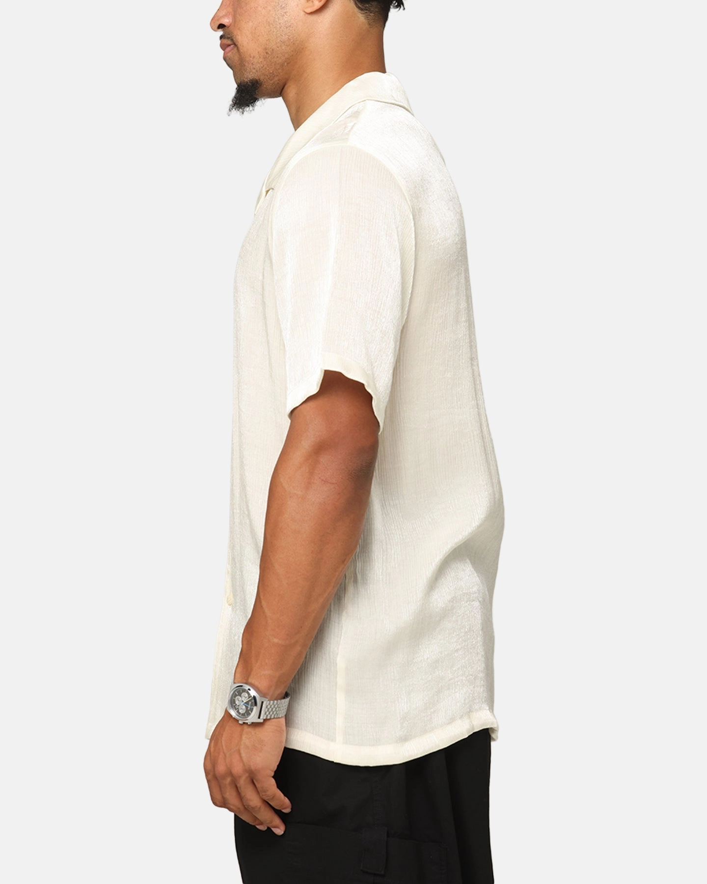 High-End Finish XXIII Diamond Button Up Shirt Off White