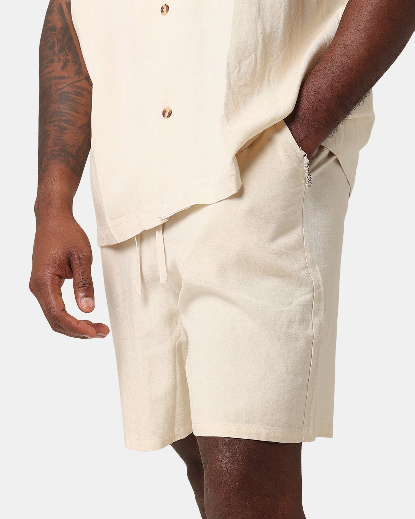 XXIII Ezrah Linen Shorts Off White easy-care item Playful Style