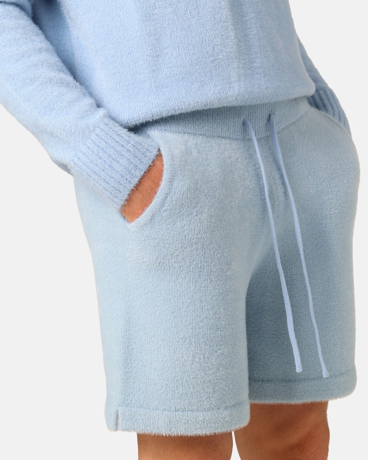 XXIII Fluffy Knit Shorts Blue Golf Apparel School Uniform