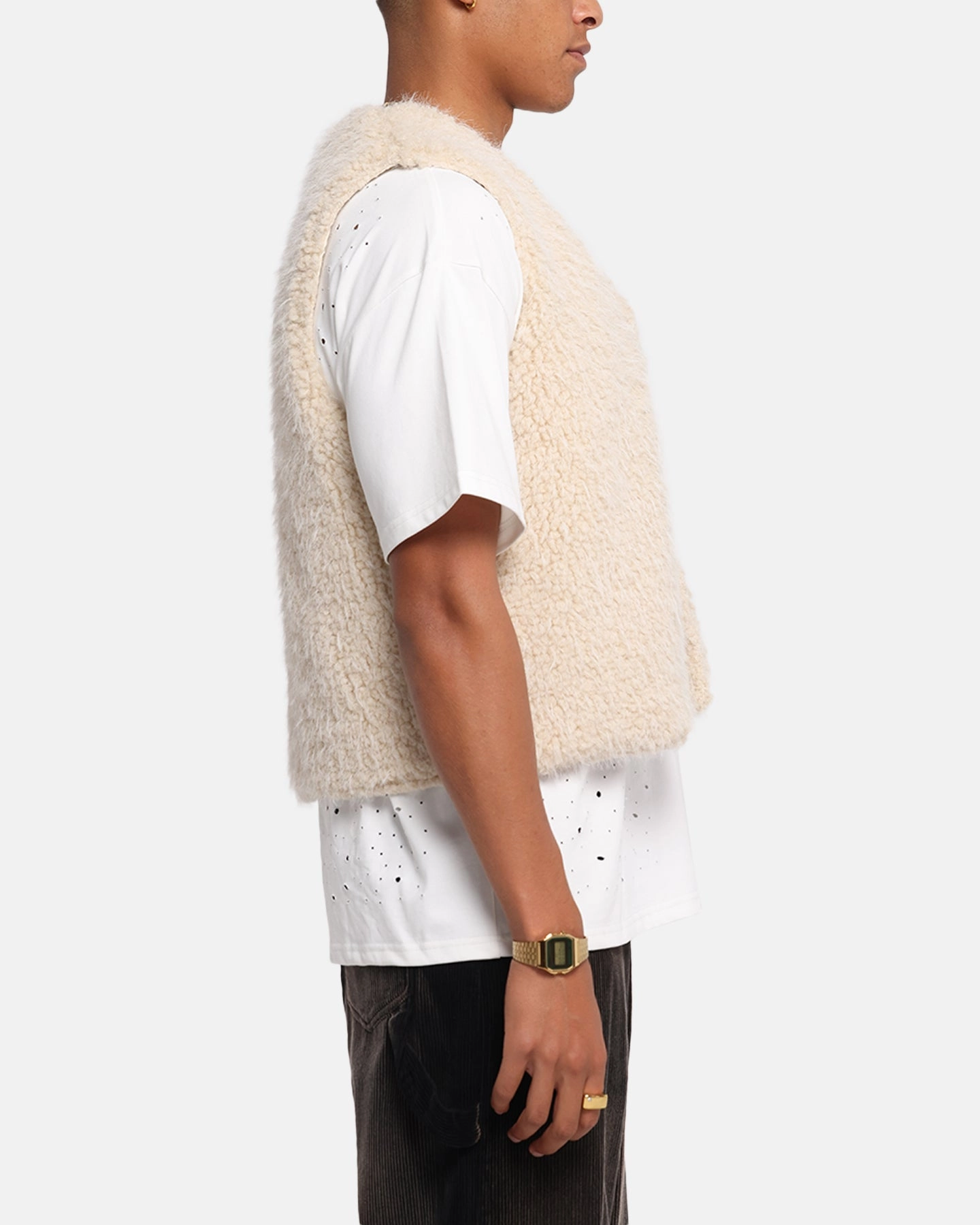 Jump XXIII Fur Vest Cream