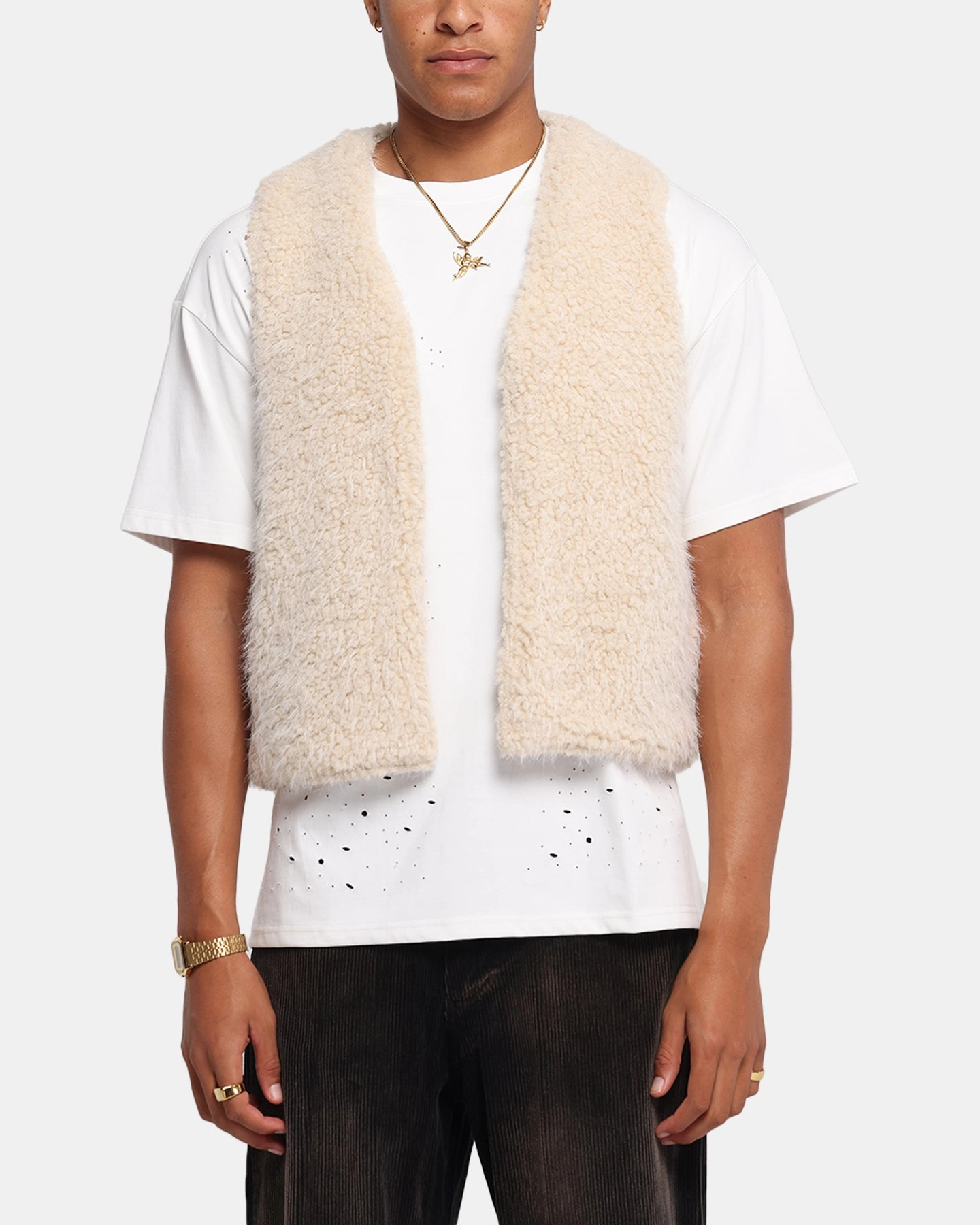 XXIII Fur Vest Cream Smart Look Contribute