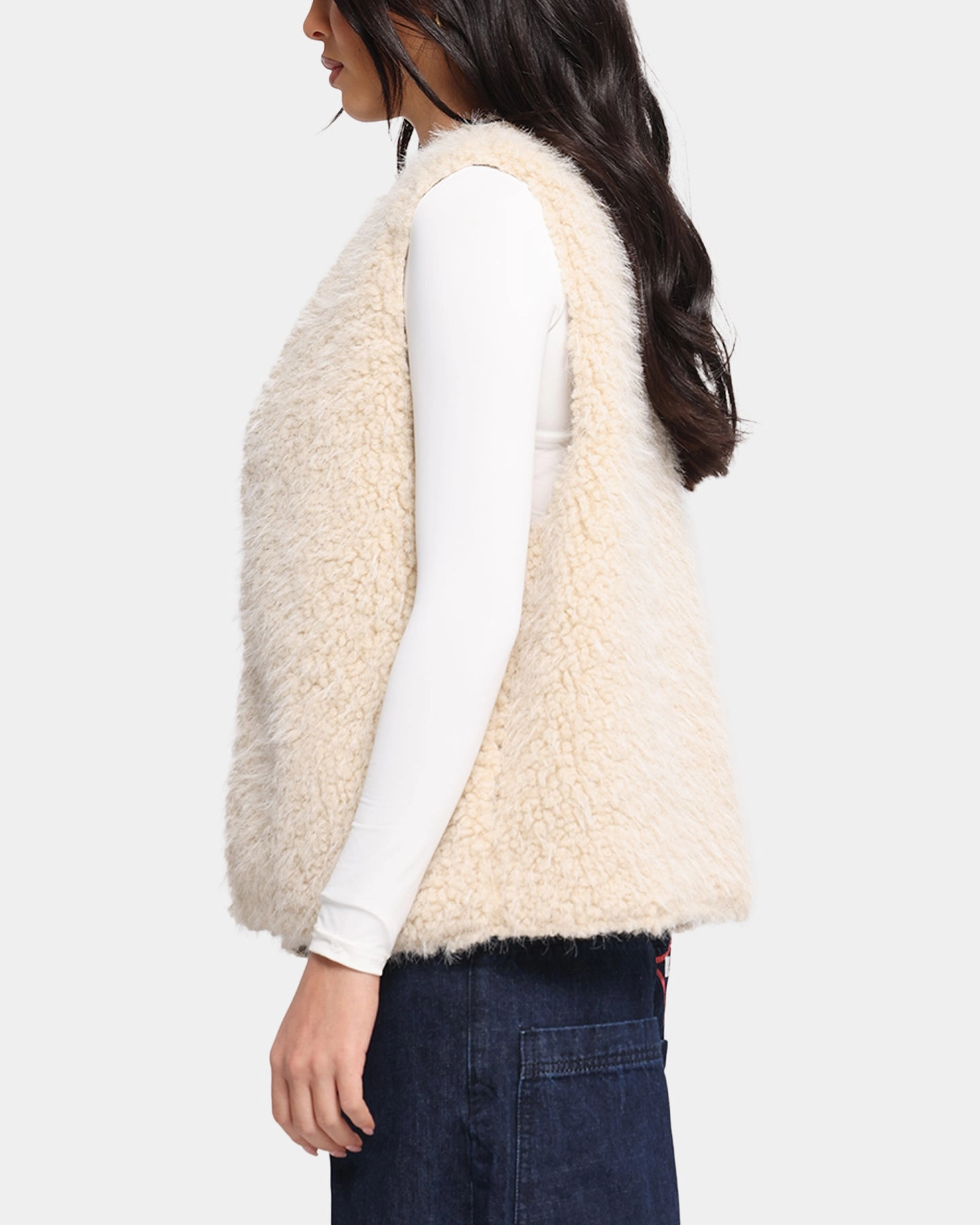 XXIII Fur Vest Cream Art
