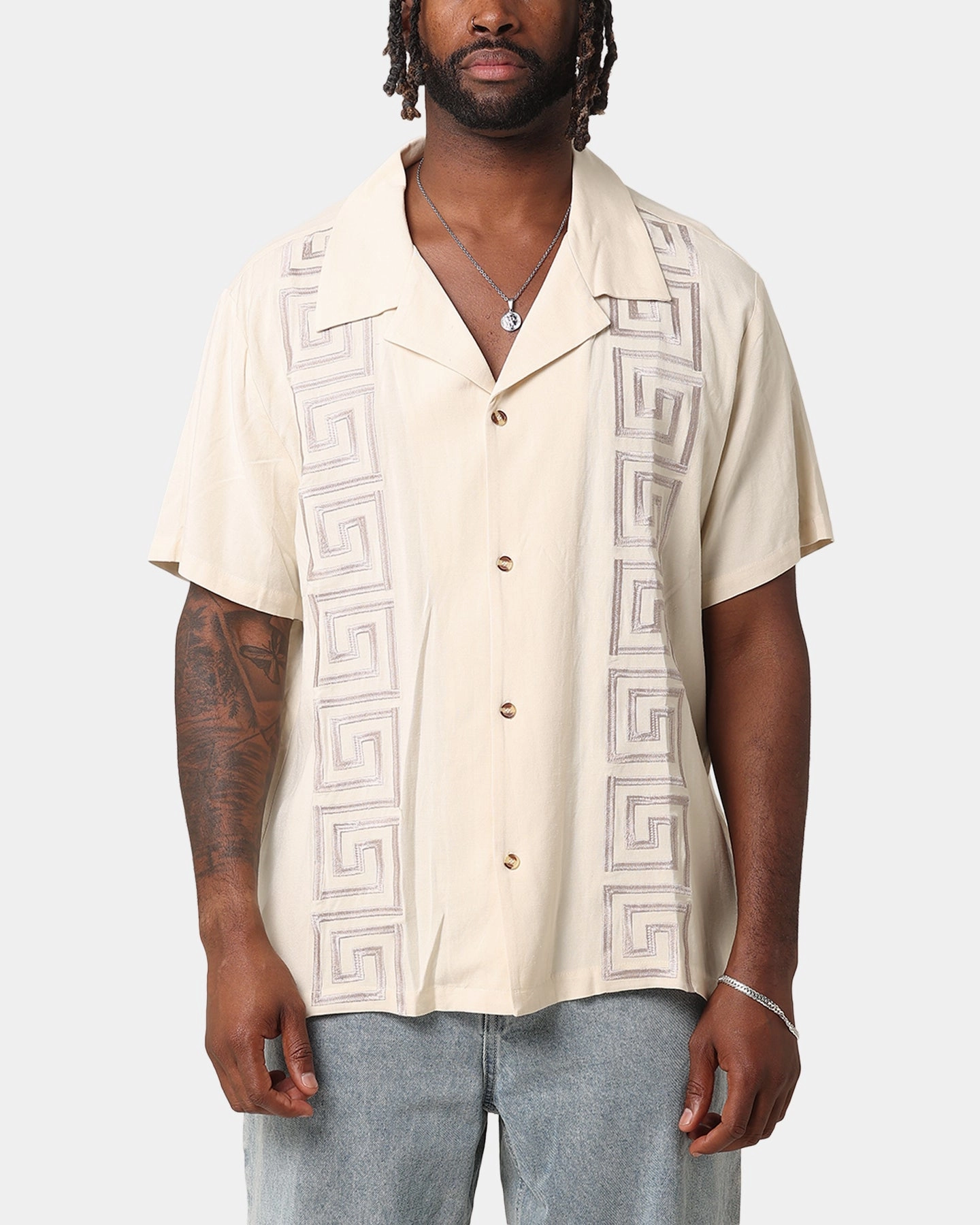 XXIII Hellas Linen Button Up Shirt Off White All-day Comfort
