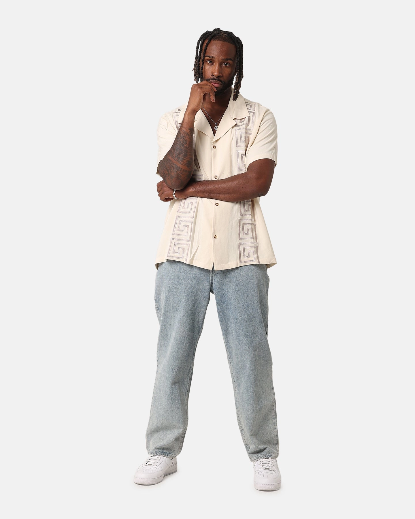 XXIII Hellas Linen Button Up Shirt Off White Durable Material