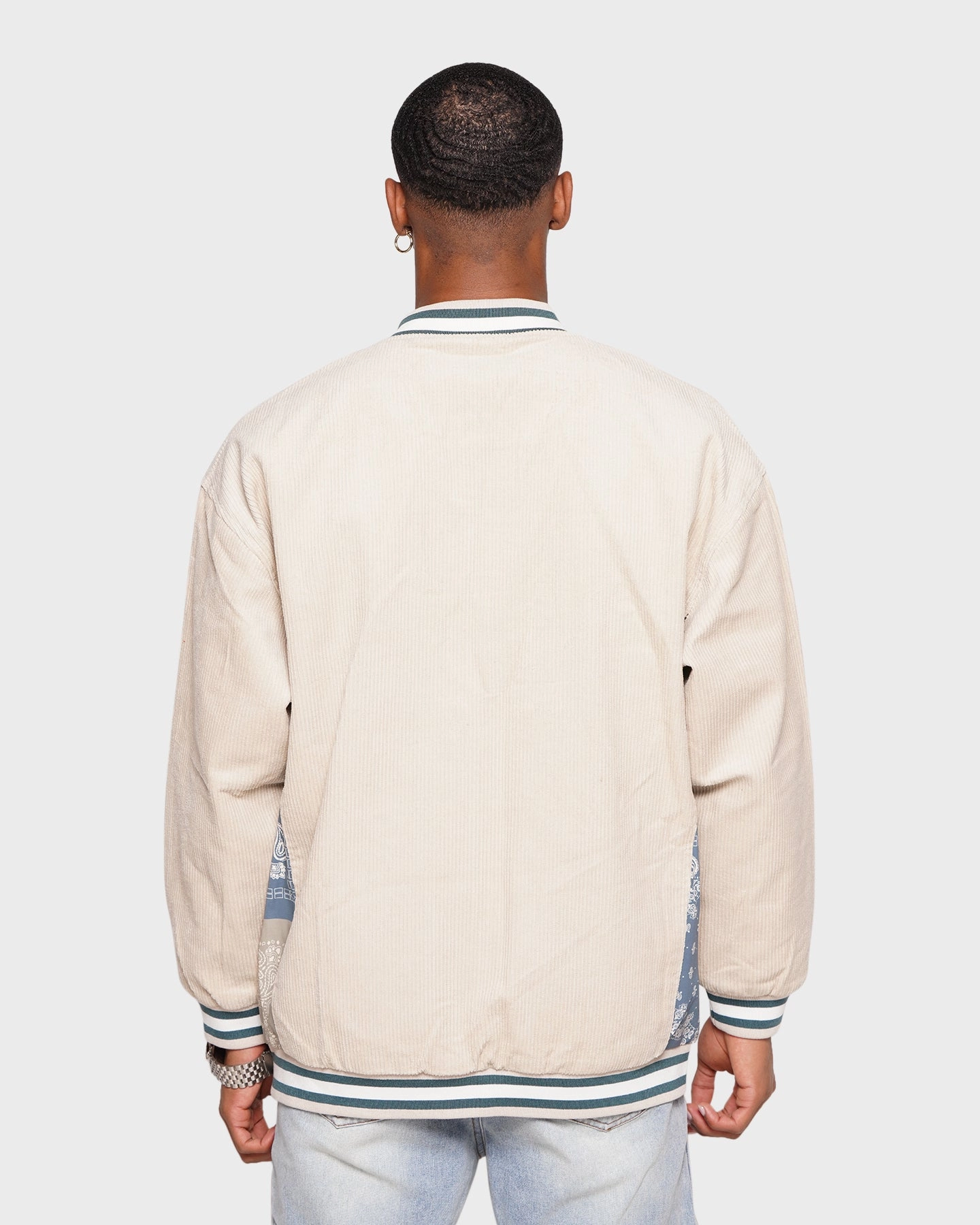 Multi Pocket XXIII Hellekin Cord Bomber Jacket Cream