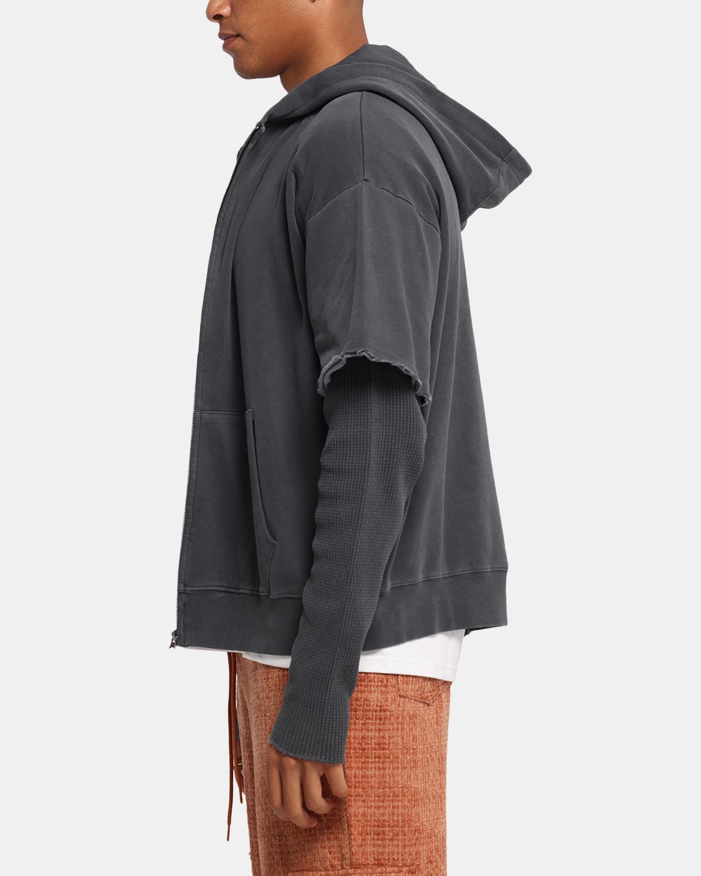 Street Vibe XXIII Hybrid Layered Hoodie Washed Black