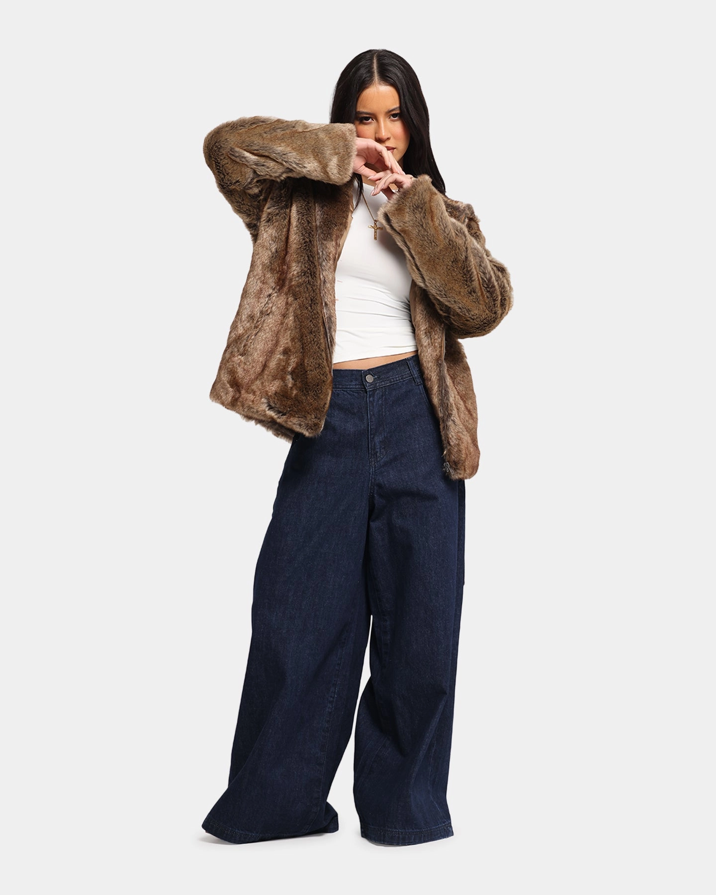 XXIII Into The Wild Fur Jacket Brown Cherish Detect