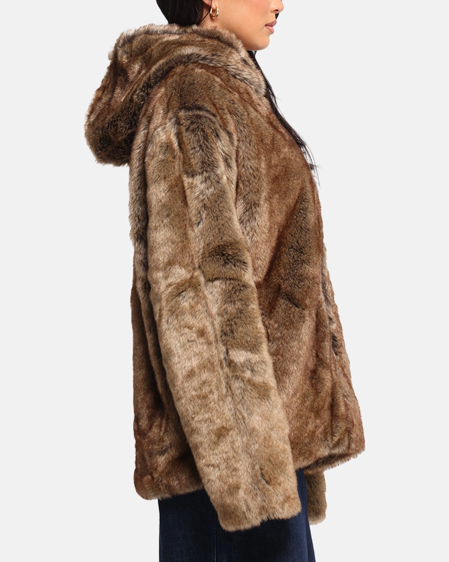 XXIII Into The Wild Fur Jacket Brown Light Shell