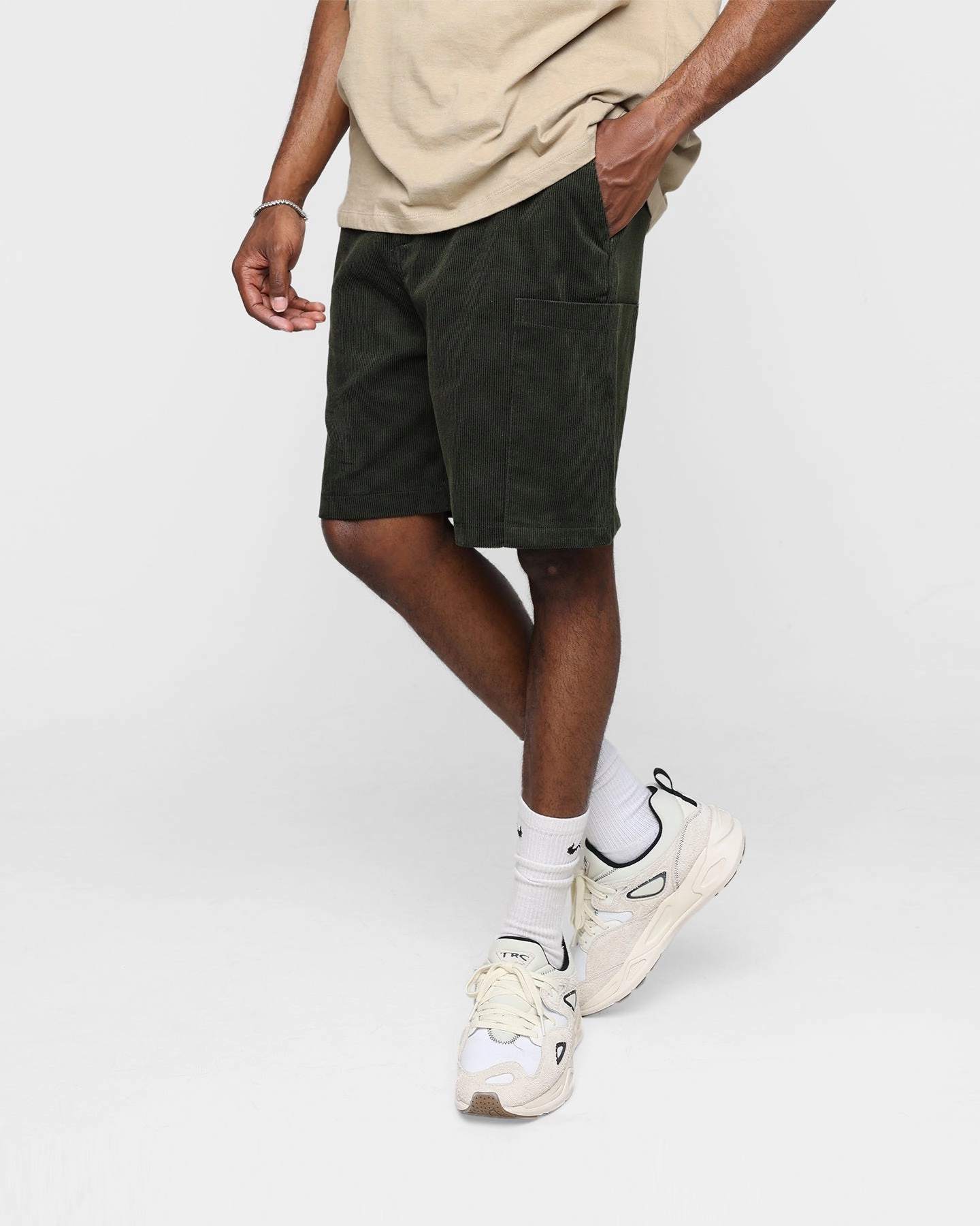 waterproof Versatile Shorts XXIII Jason Corduroy Shorts Dark Green