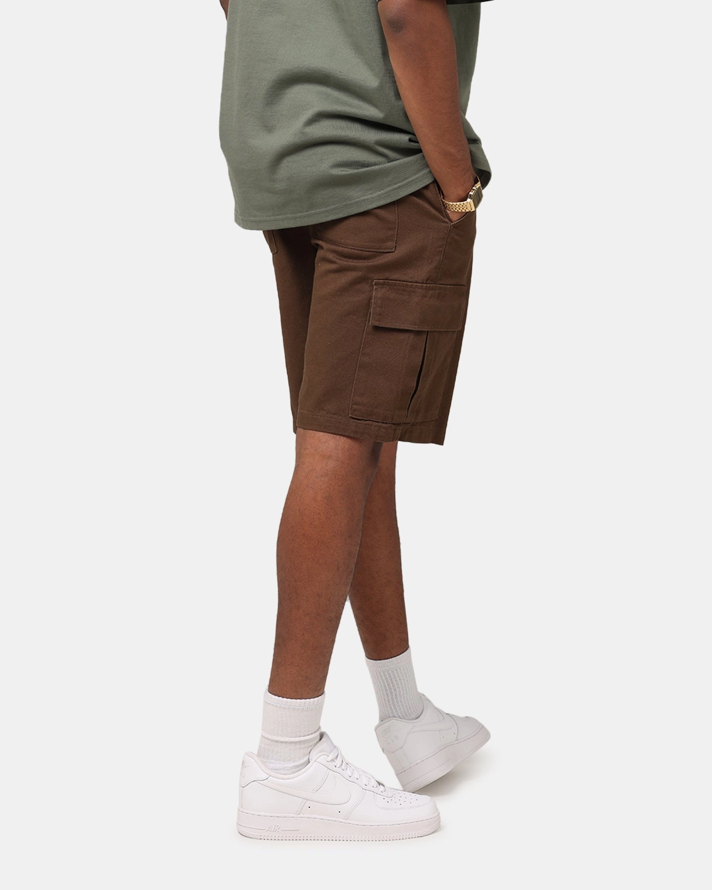 Lace trim XXIII Jordy Cargo Shorts Dark Brown