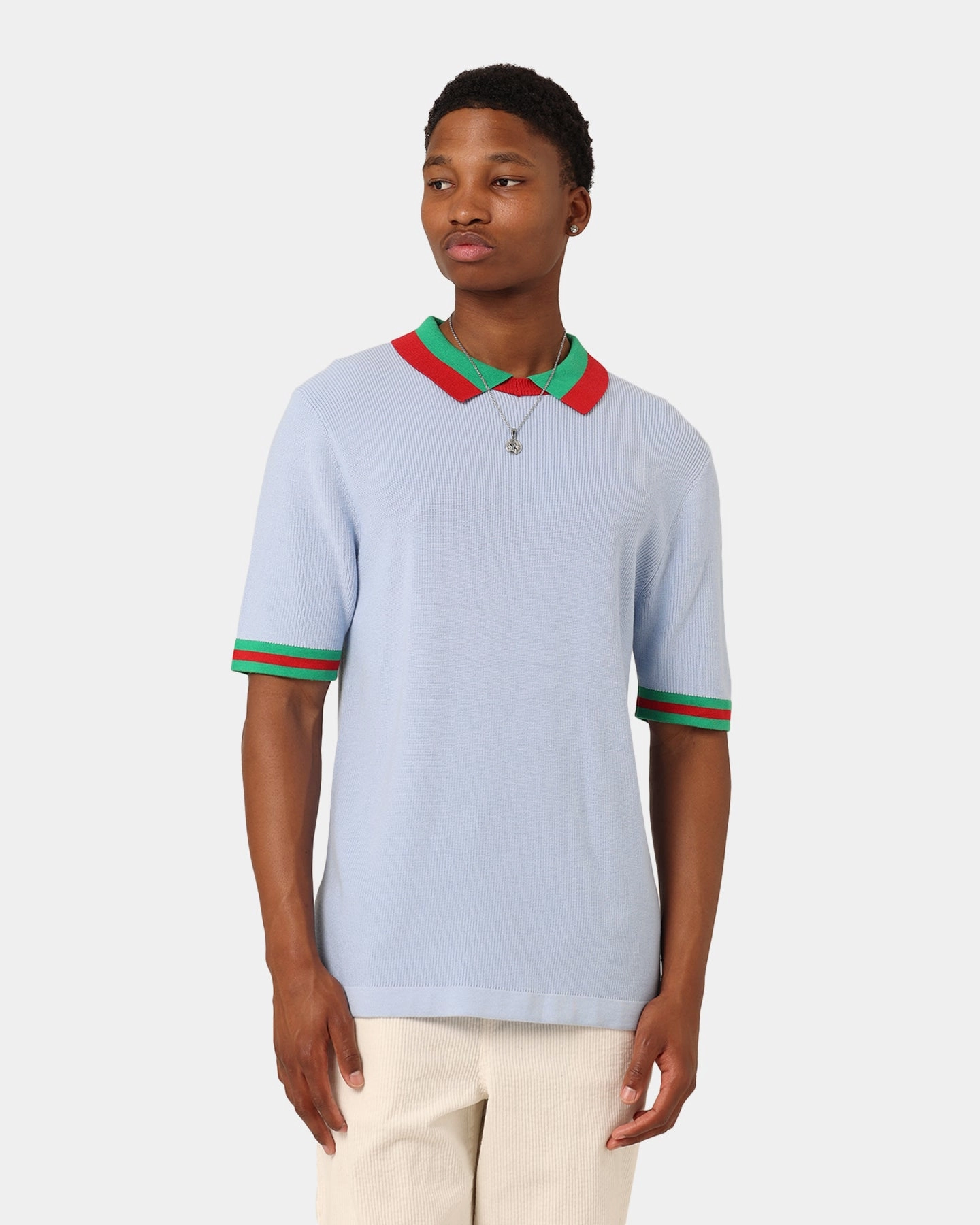 Classic Neckline XXIII Kurt Knitted Polo Shirt Blue