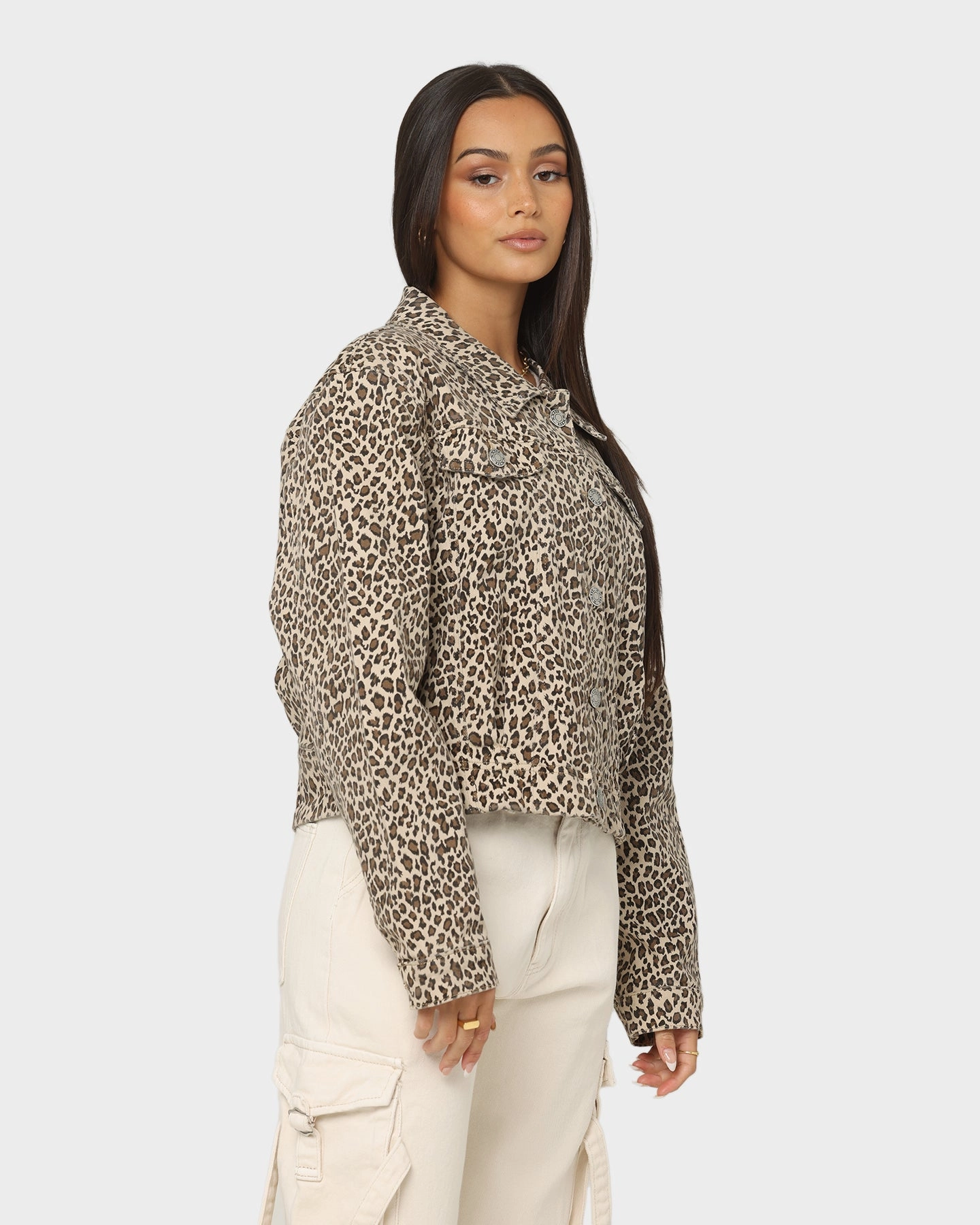 club Customizable Fit XXIII Labonita Denim Jacket Leopard