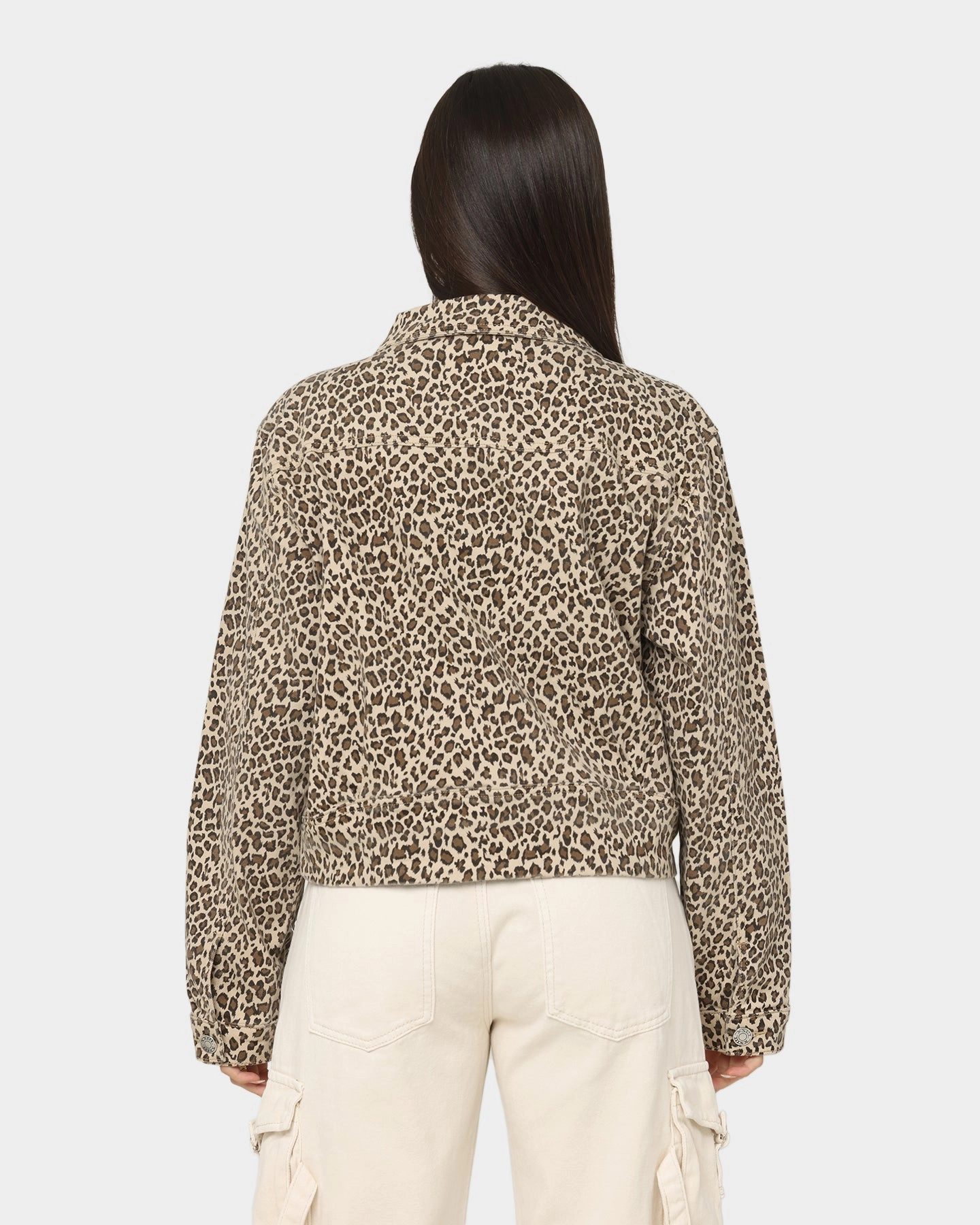 Merchandise Risk XXIII Labonita Denim Jacket Leopard